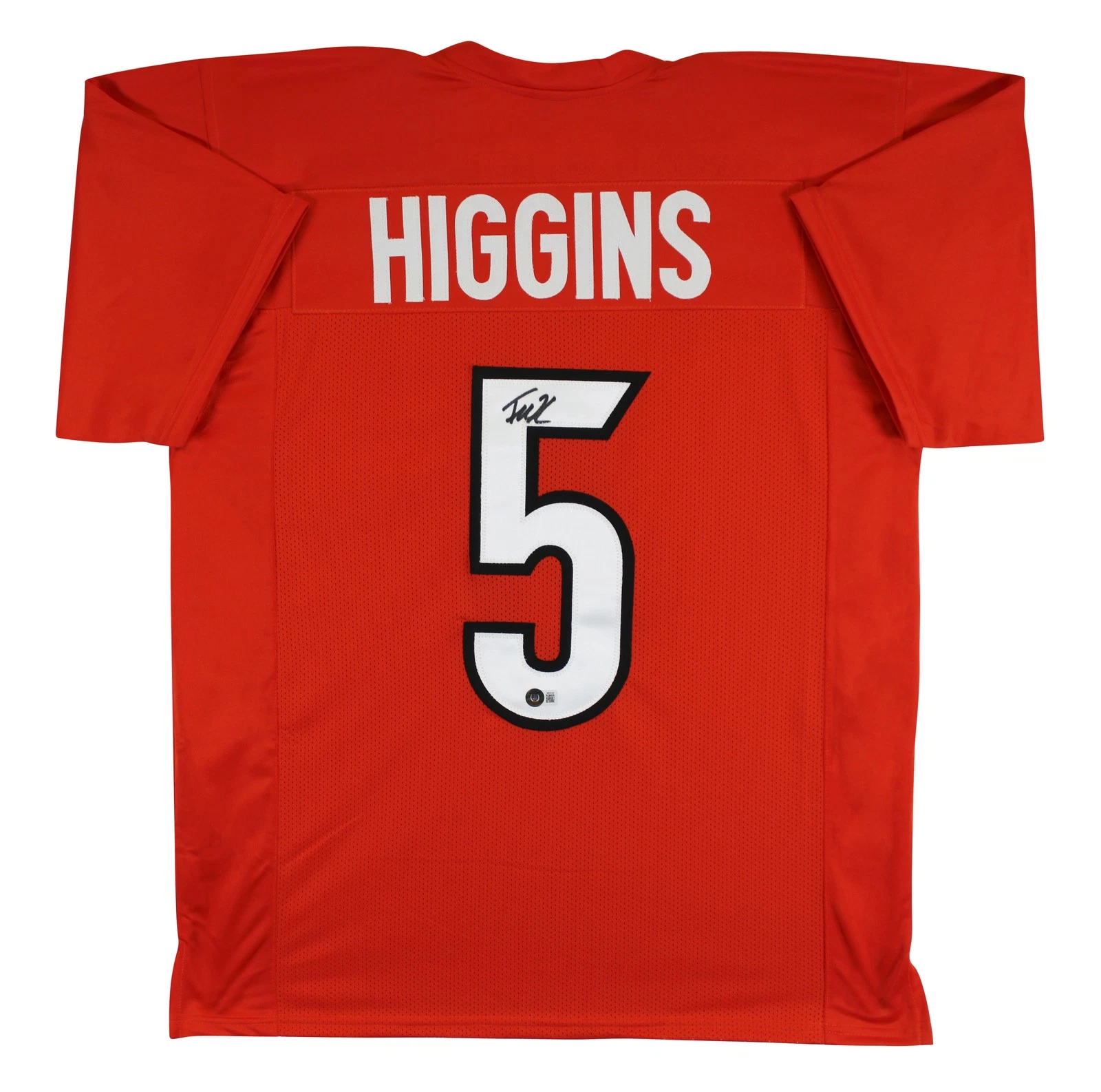 Tee Higgins Authentic Signed Orange Pro Style Jersey Autographed BAS Witnessed 2