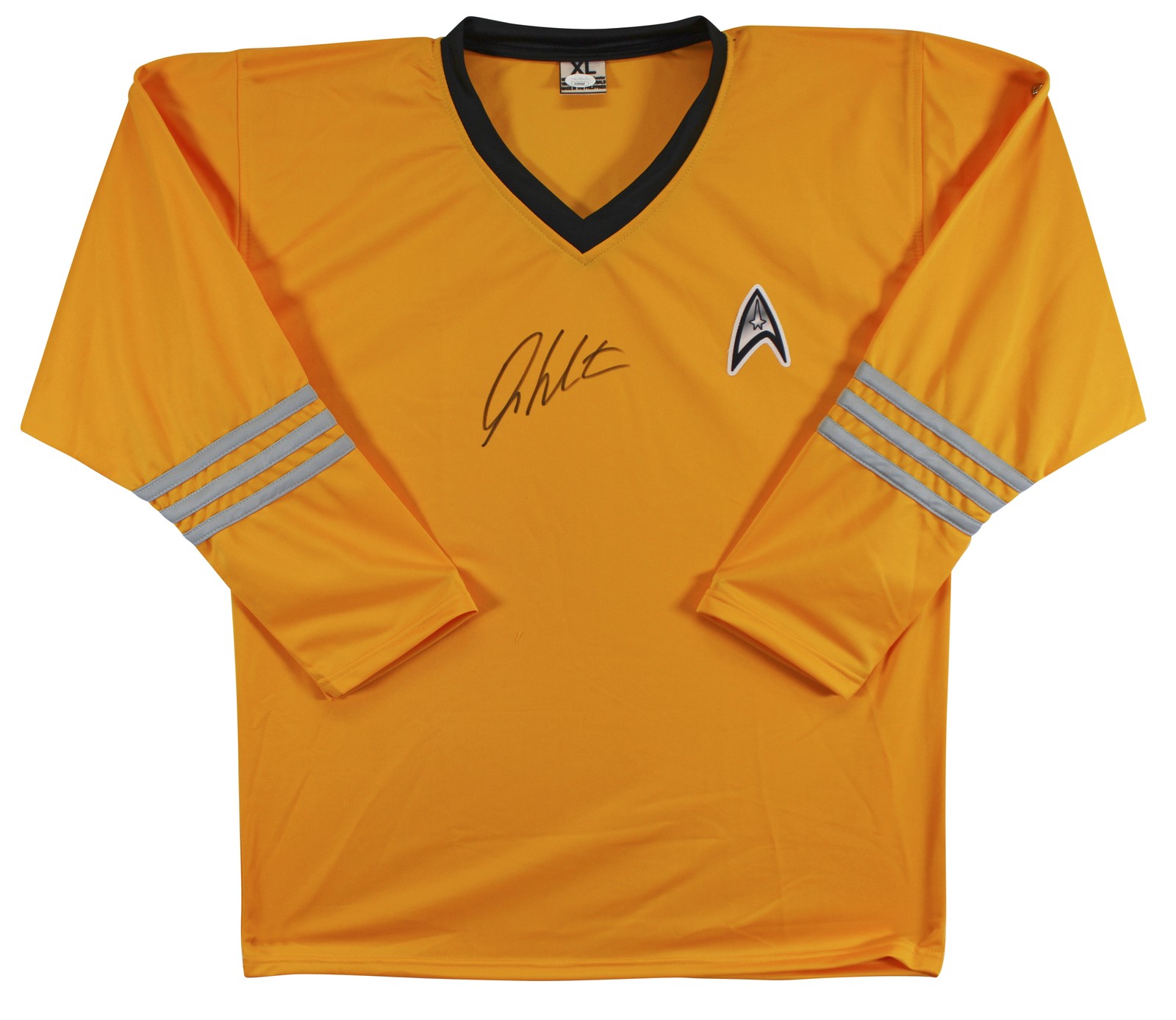 WILLIAM SHATNER STAR TREK AUTHENTIC SIGNED UNIFORM SHIRT JSA #AU66668 COLLECTIBLE MEMORABILIA