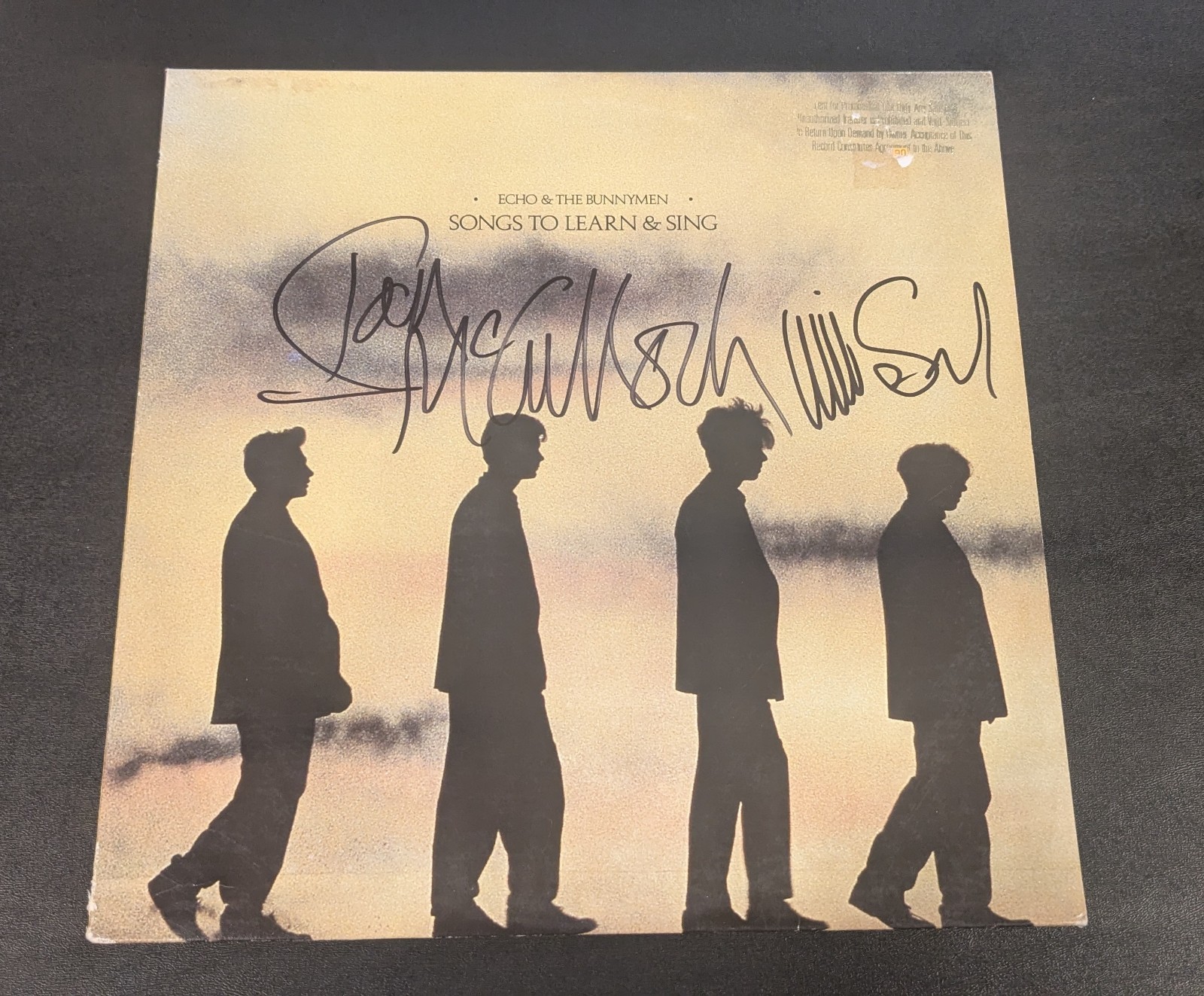 ECHO & THE BUNNYMEN IAN McCULLOCH signed SONGS TO LEARN LP RECORD BECKETT BAS
