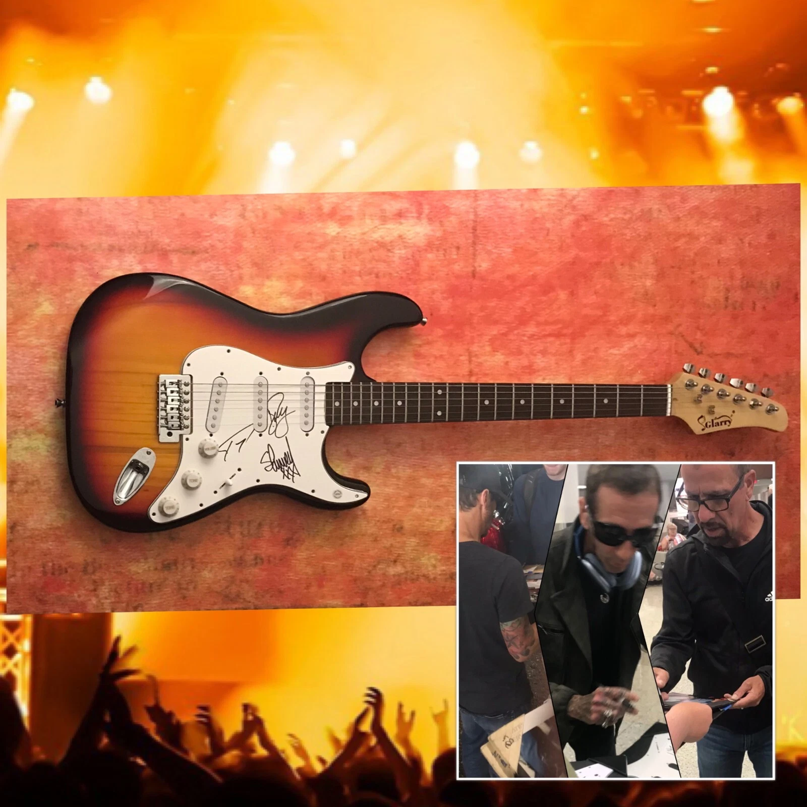 GFA  Sully Erna x3 Band  * GODSMACK *  Signed Electric Guitar PROOF COA