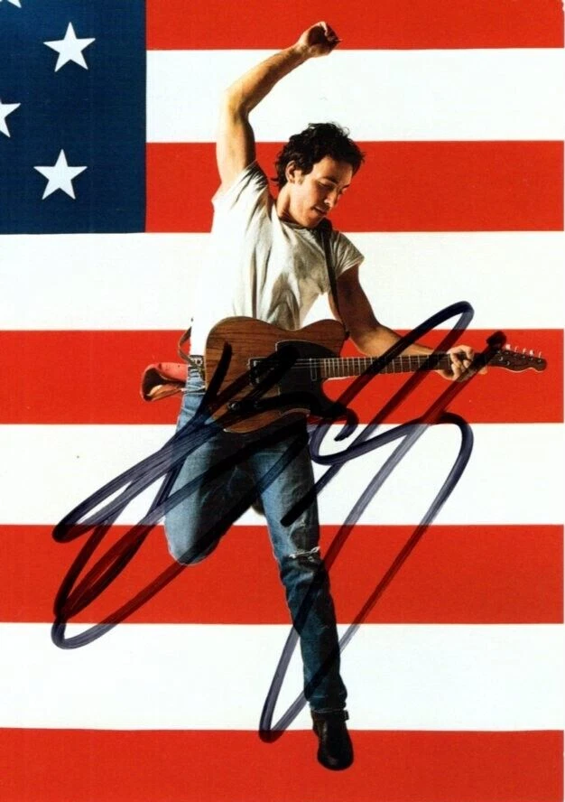 BRUCE SPRINGSTEEN Signed Autographed 4x6 Photo Postcard