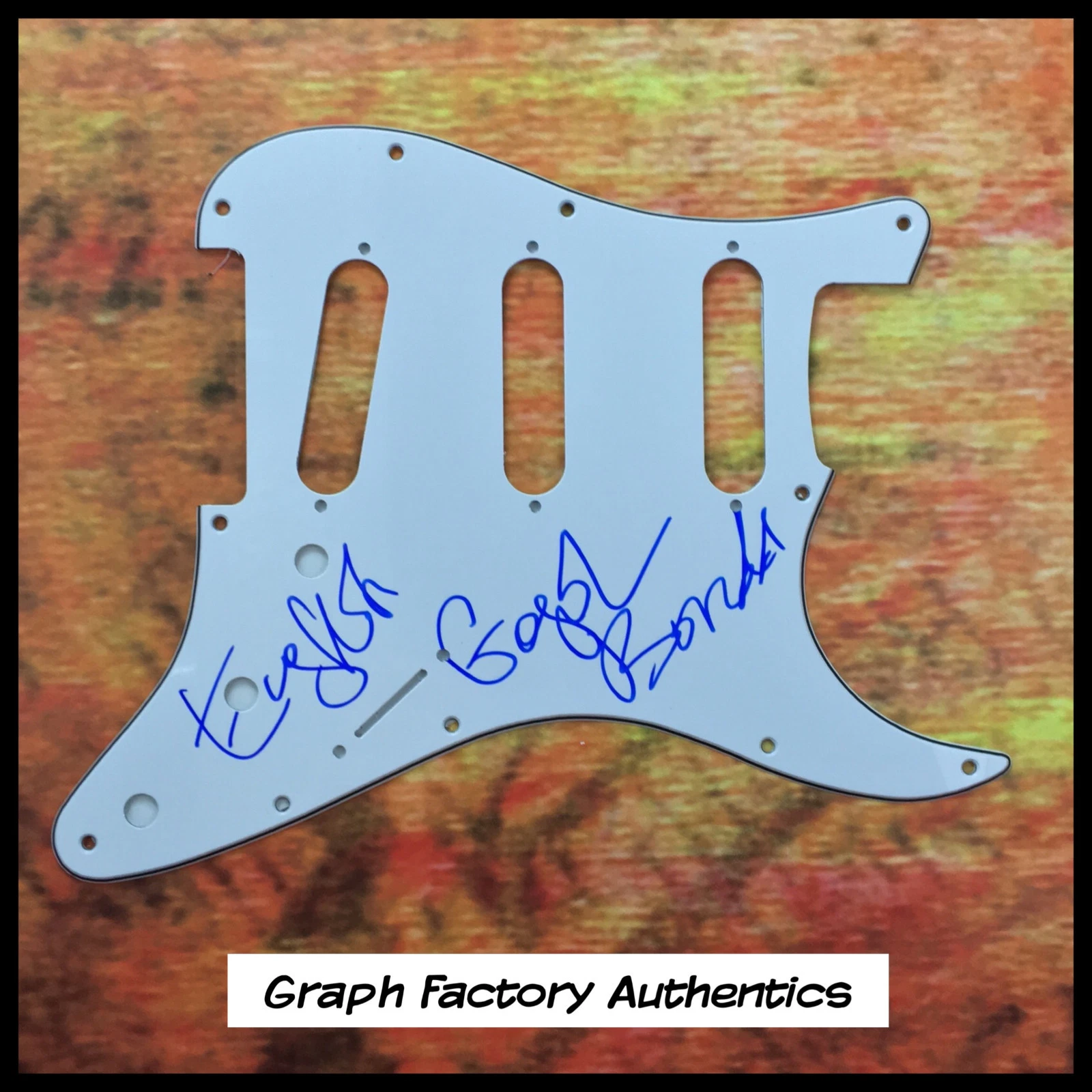 GFA Gogel Bordello * EUGENE HUTZ * Signed Electric Pickguard PROOF COA