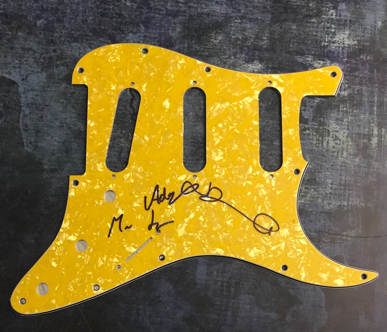 GFA Dan, Adam & Mark * CIRCLES AROUND THE SUN * Signed Electric Pickguard COA