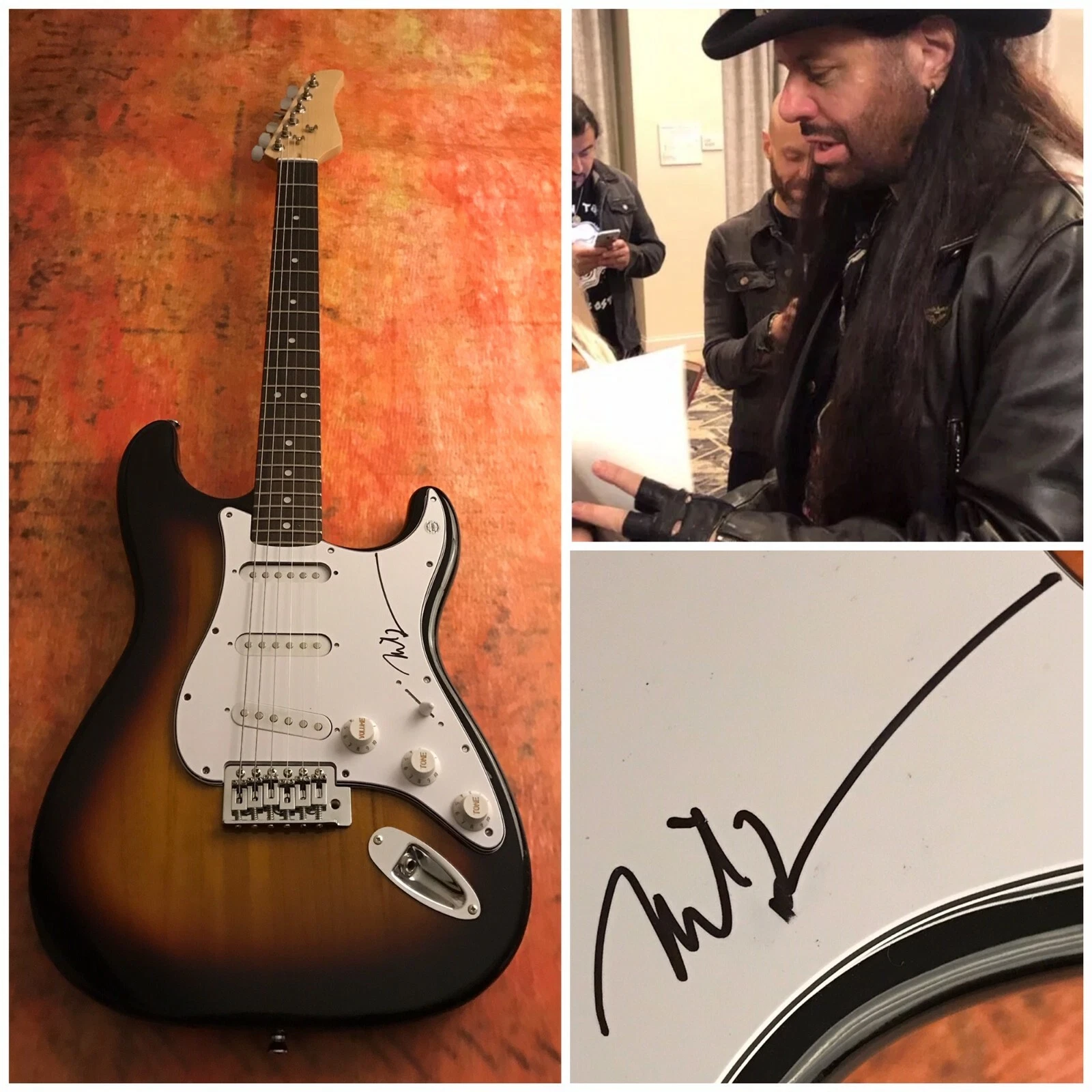 GFA Anthrax and DeathRiders * NEIL TURBIN * Signed Electric Guitar PROOF N2 COA