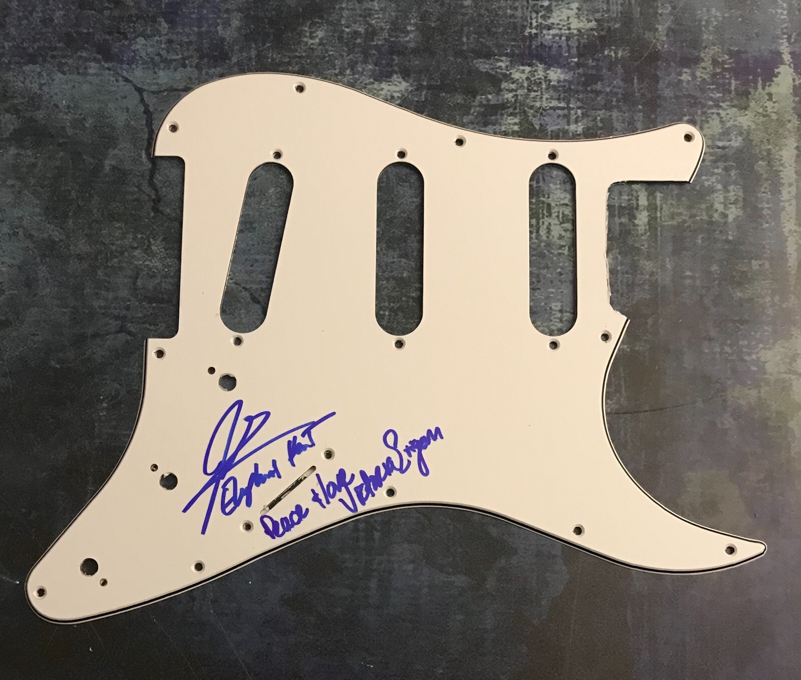 GFA Jason & Victoria Evigan  * ELEPHANT HEART * Signed Electric Pickguard COA