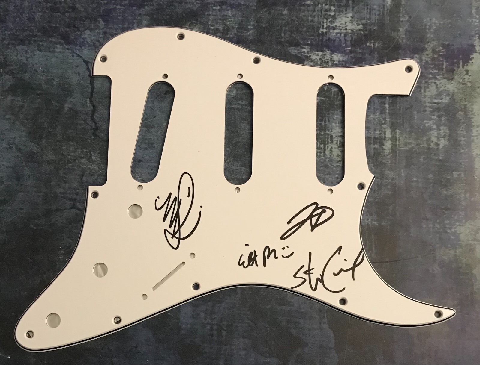 GFA Fake Love Josh Doty x3 Band * CEMETERY SUN * Signed Electric Pickguard COA