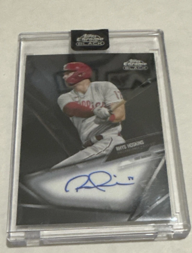 2021 Topps Chrome Black Autographs #CBA-HOS Rhys Hoskins Auto