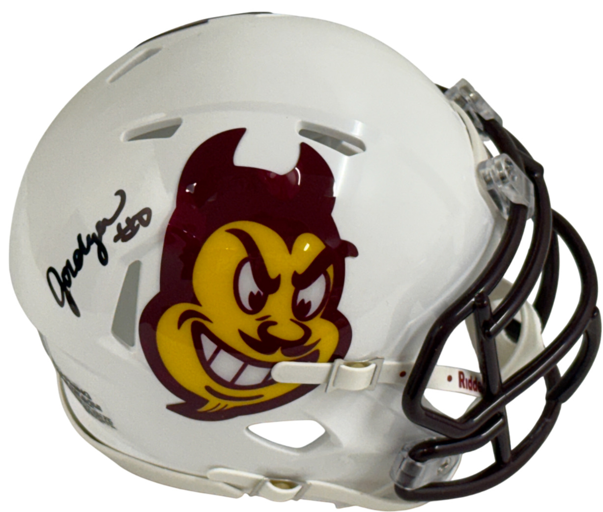 Jordyn Tyson Signed Arizona State Sun Devils Mini Helmet Auto Beckett Witness