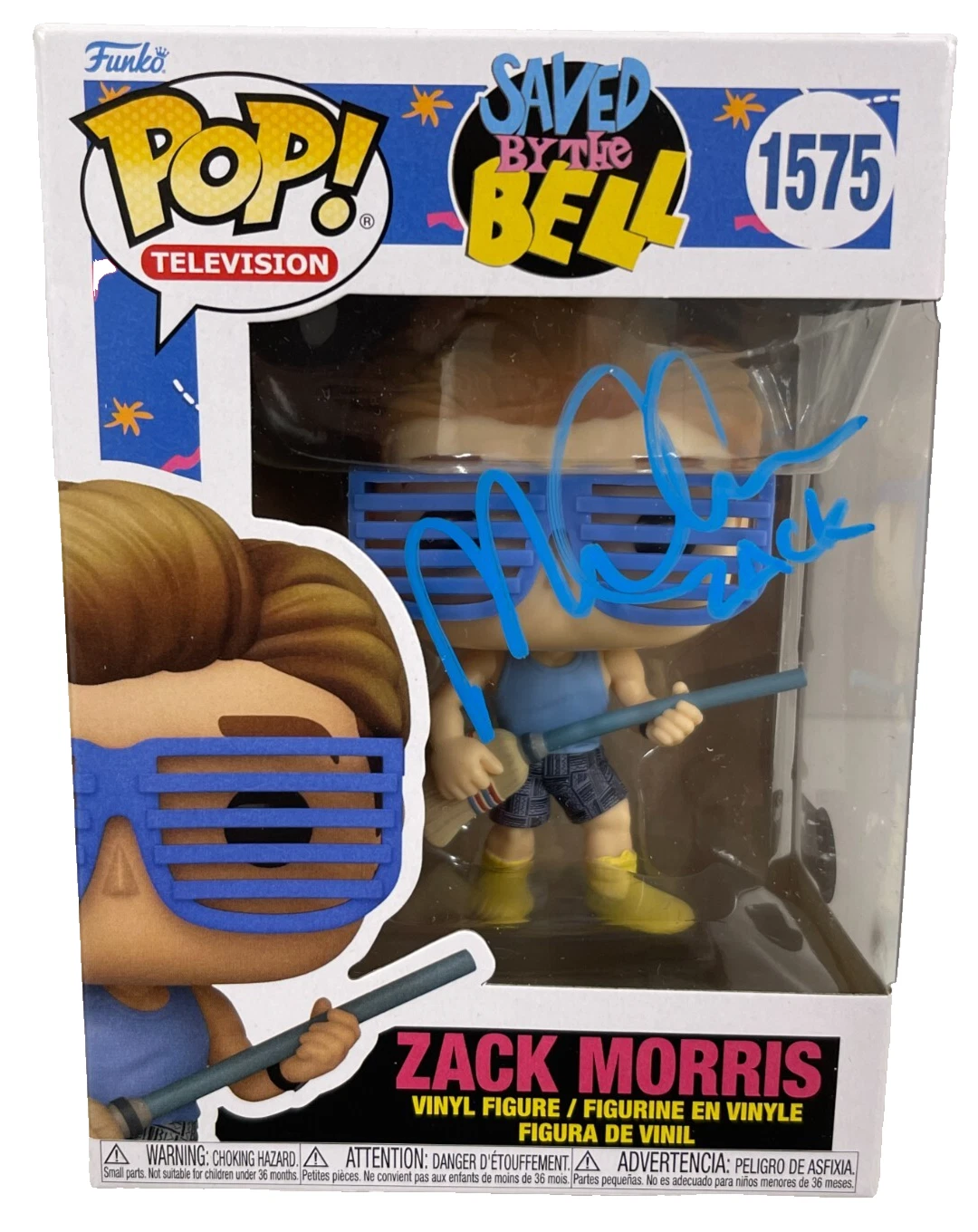 Mark-Paul Gosselaar Signed Zack Morris Funko Saved by the Bell Autograph Beckett