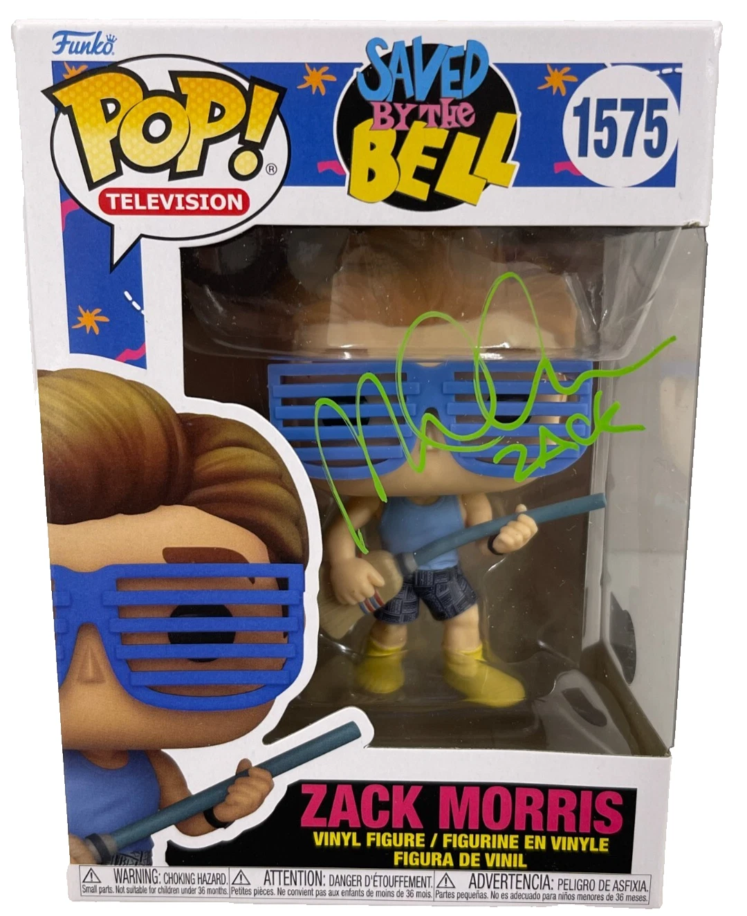 Mark-Paul Gosselaar Signed Zack Morris Funko Saved by the Bell Autograph Beckett