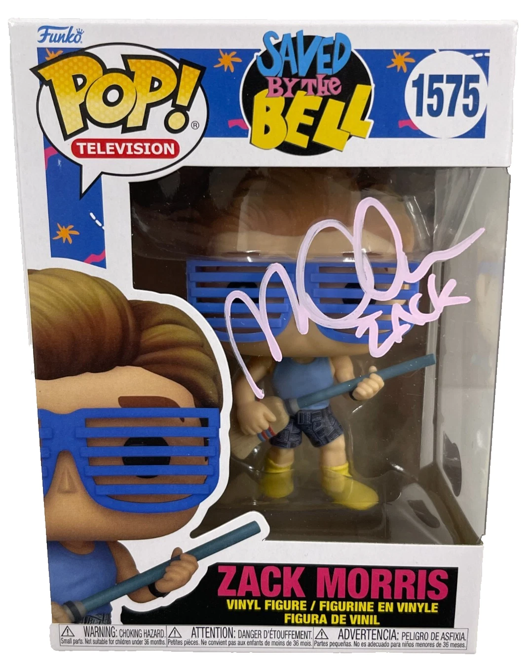 Mark-Paul Gosselaar Signed Zack Morris Funko Saved by the Bell Autograph Beckett