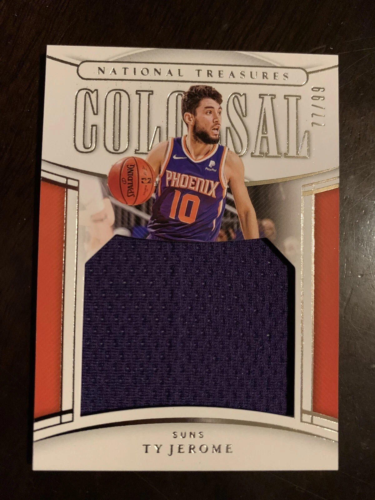 2019-20 Panini National Treasures Ty Jerome Colossal Jersey Rookie #ED /99 Suns