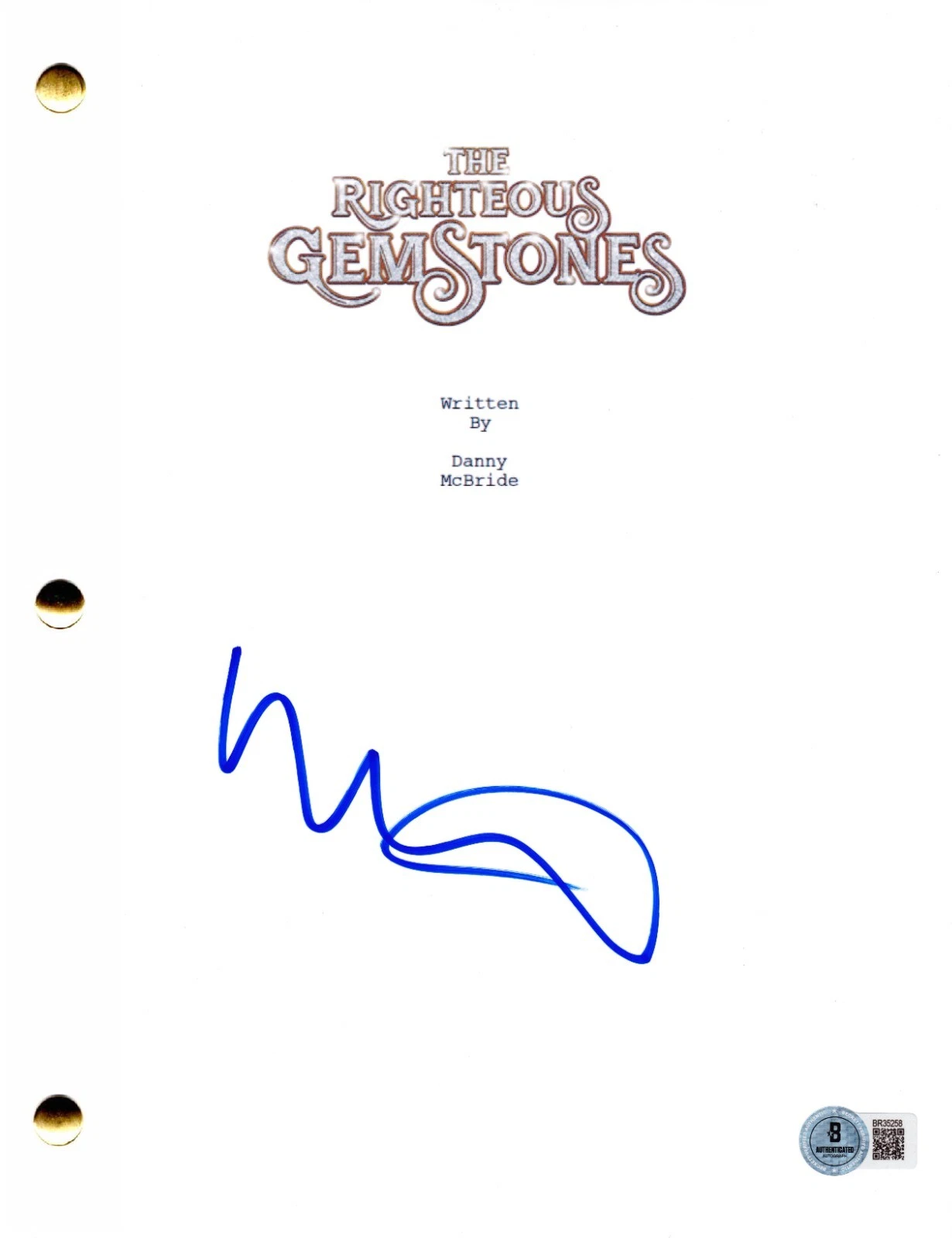Walton Goggins Signed The Righteous Gemstones Pilot Script Autograph Beckett