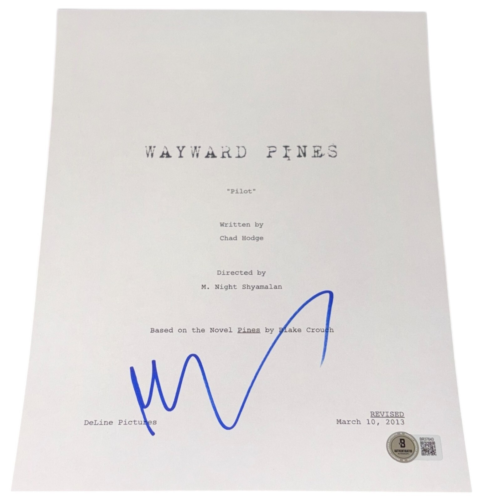 M. Night Shyamalan Signed Autograph Wayward Pines 