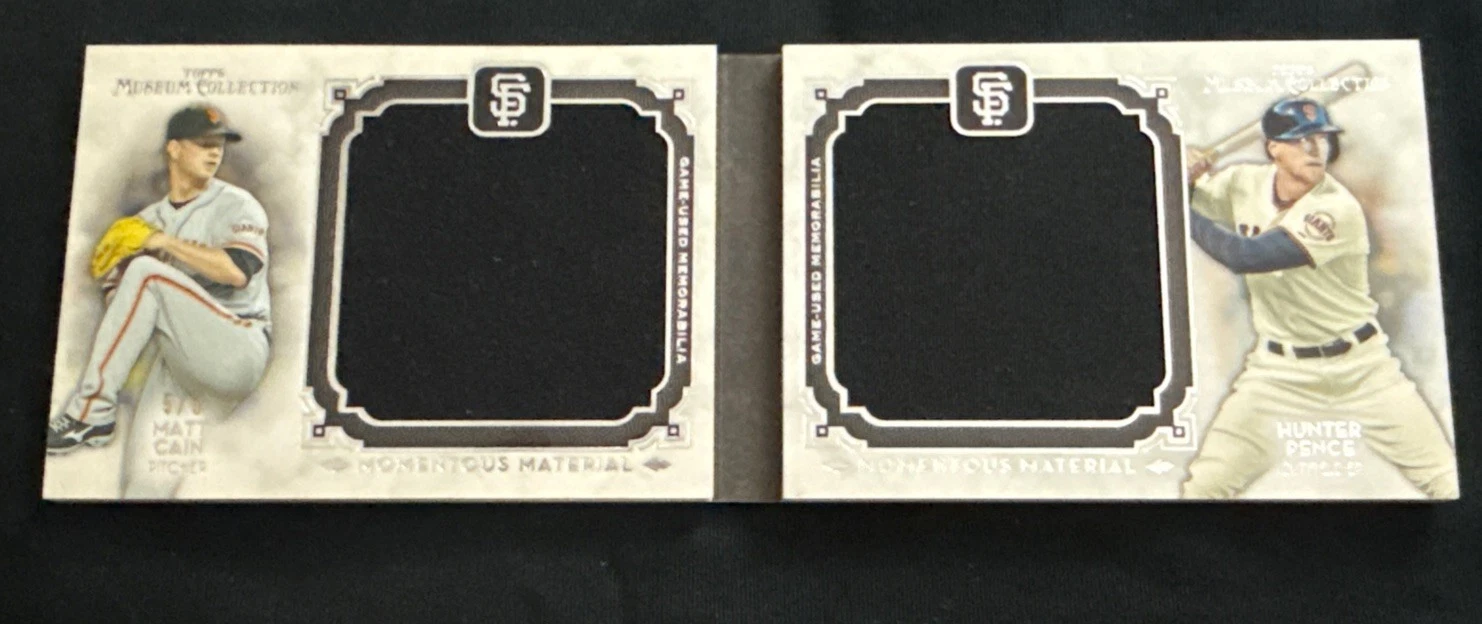 5/5!  2014 Topps Museum Collection Momentous Materials Matt Cain/ Hunter Pence