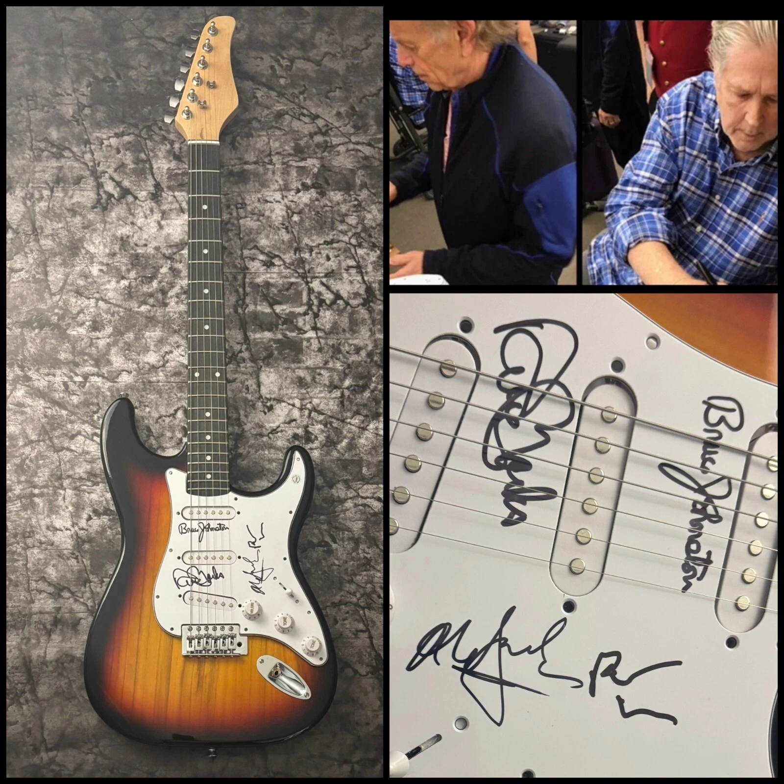 GFA Brian Wilson x4 Band  * THE BEACH BOYS *  Signed Electric Guitar B4 COA