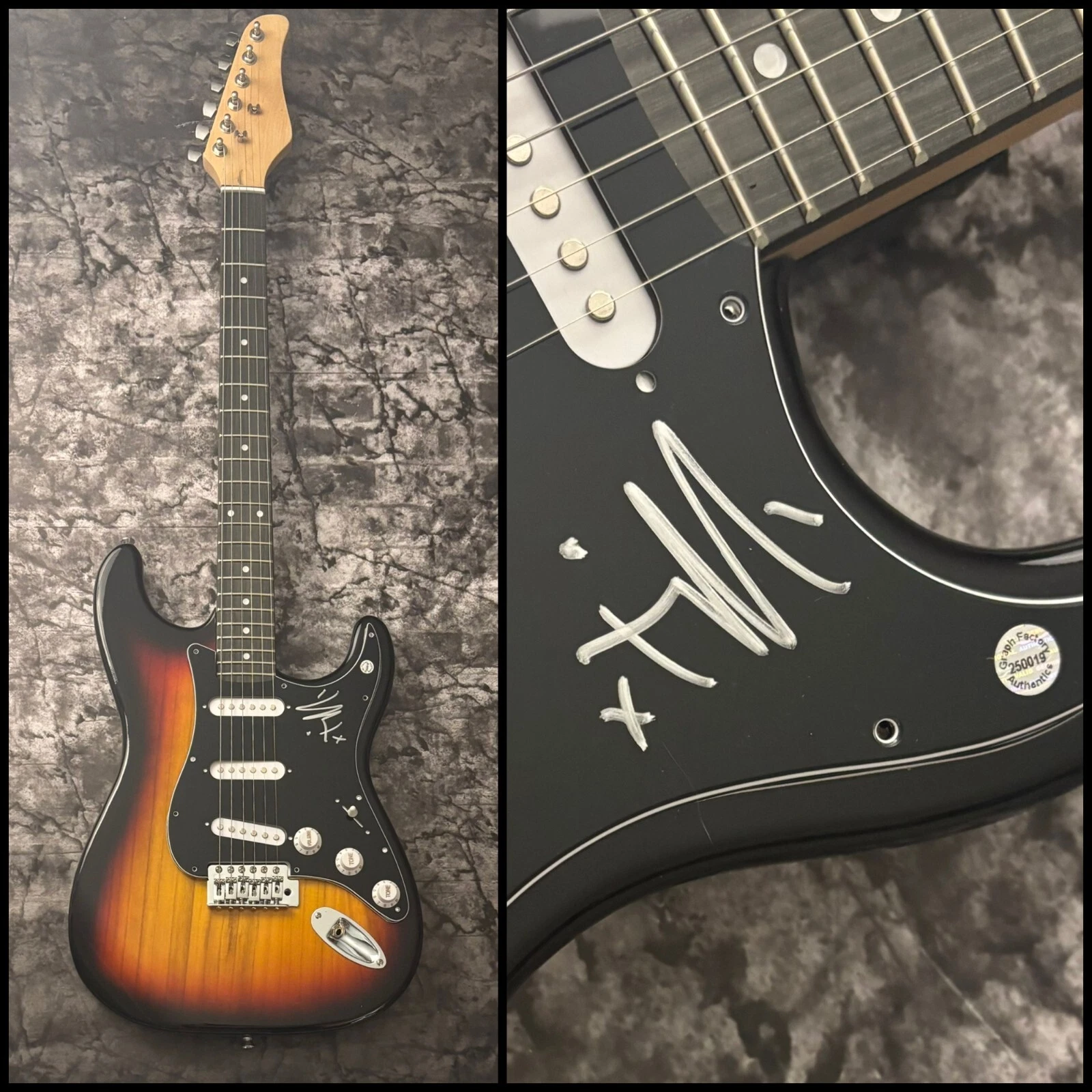 GFA  Rise Against Band * TIM McILRATH * Signed Electric Guitar PROOF COA