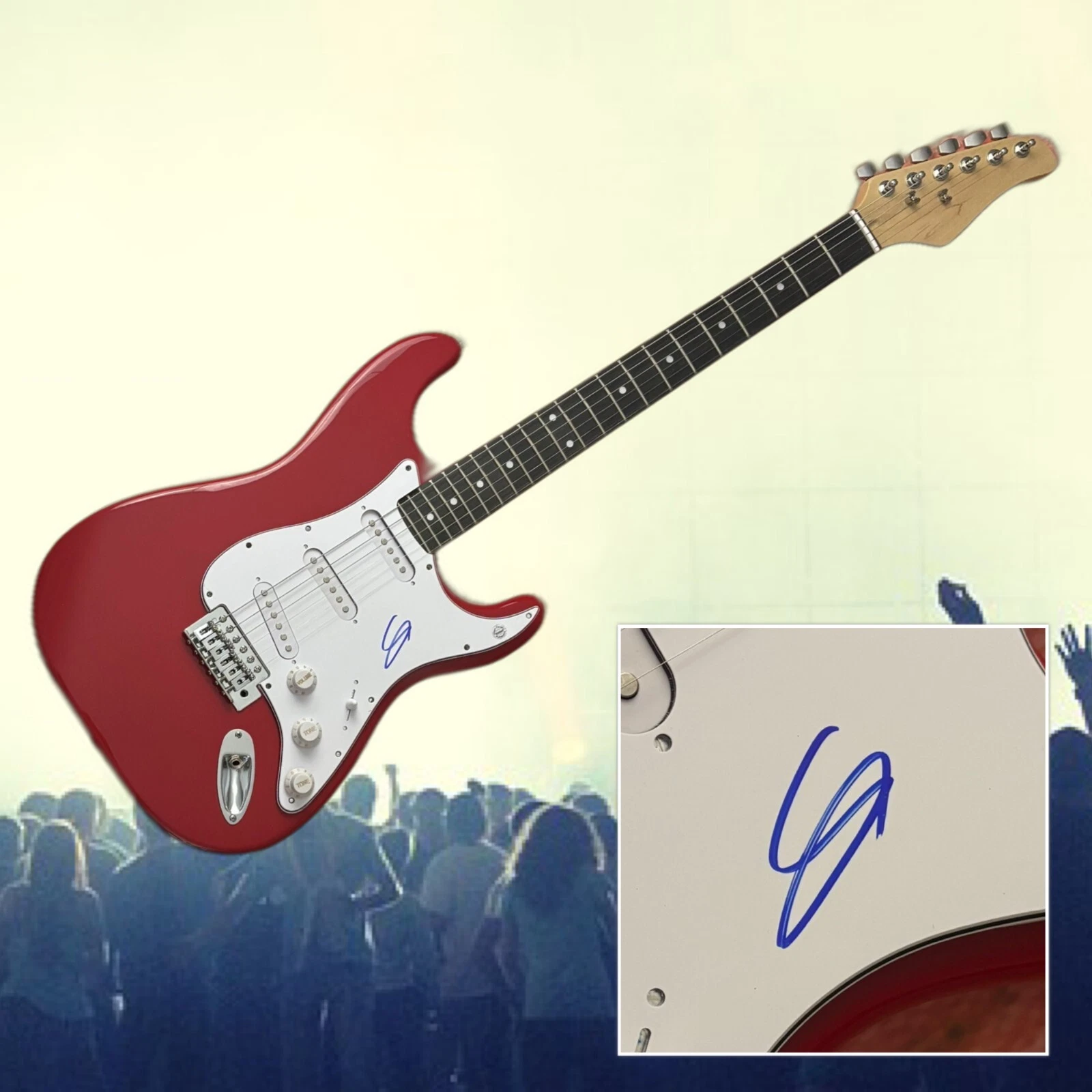 GFA Toto Band Africa Guitarist  * STEVE LUKATHER *  Signed Electric Guitar COA