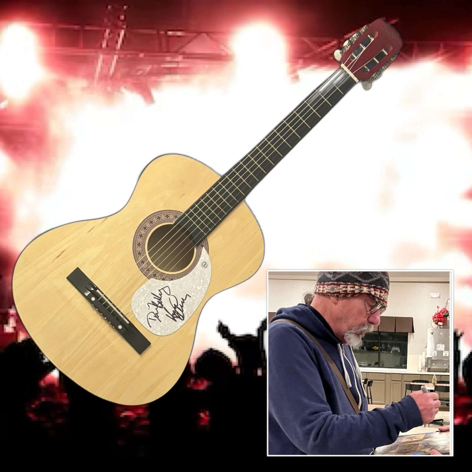 GFA David & Howard * THE BELLAMY BROTHERS * Signed Acoustic Guitar PROOF B4 COA