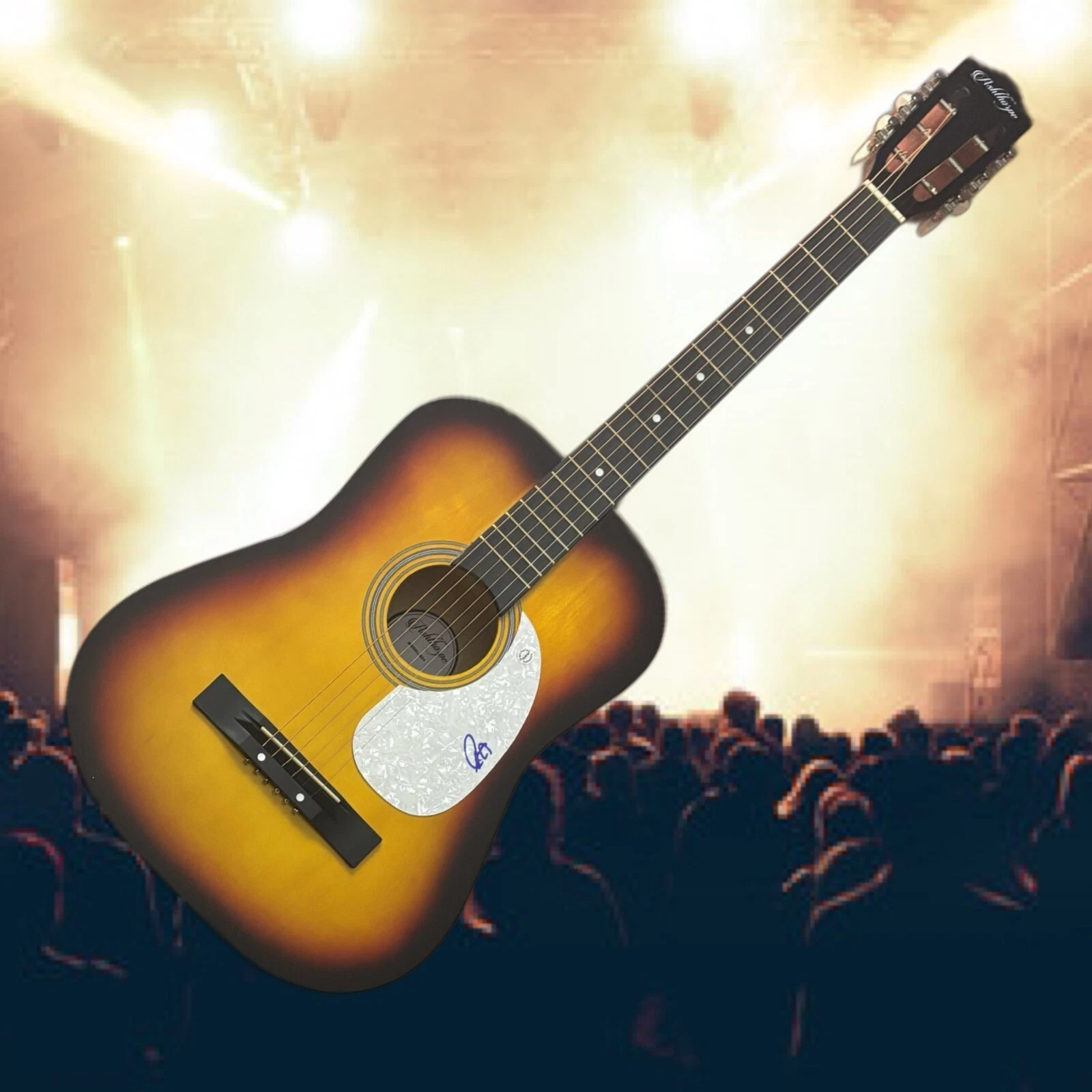 GFA  Big Black Car Star  * GREGORY ALAN ISAKOV *  Signed Acoustic Guitar G6 COA