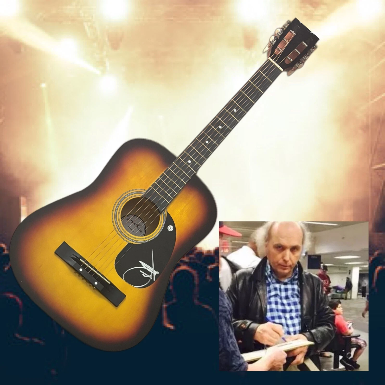 GFA Country Legend  * DWIGHT YOAKAM * Signed Acoustic Guitar PROOF COA