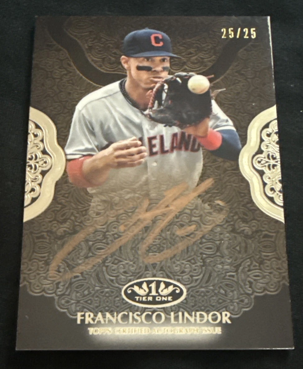 2019 Topps Tier One Bronze Autograph #PPA-FL1 Francisco Lindor No 25/25