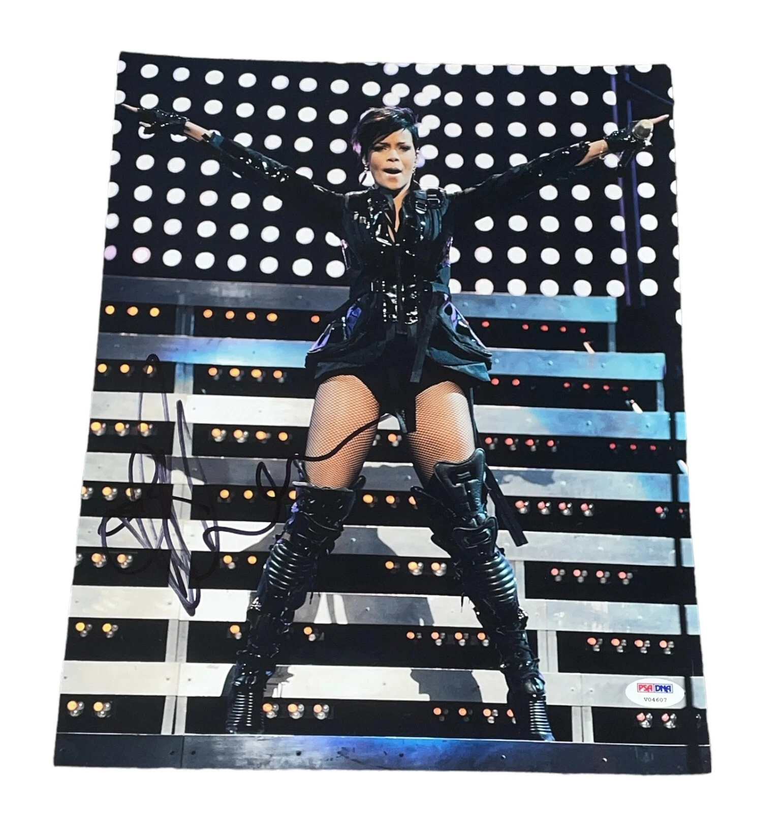 Hot Sexy Rihanna Signed Autograph 11x14 Photo Diamonds Umbrella SInger PSA COA