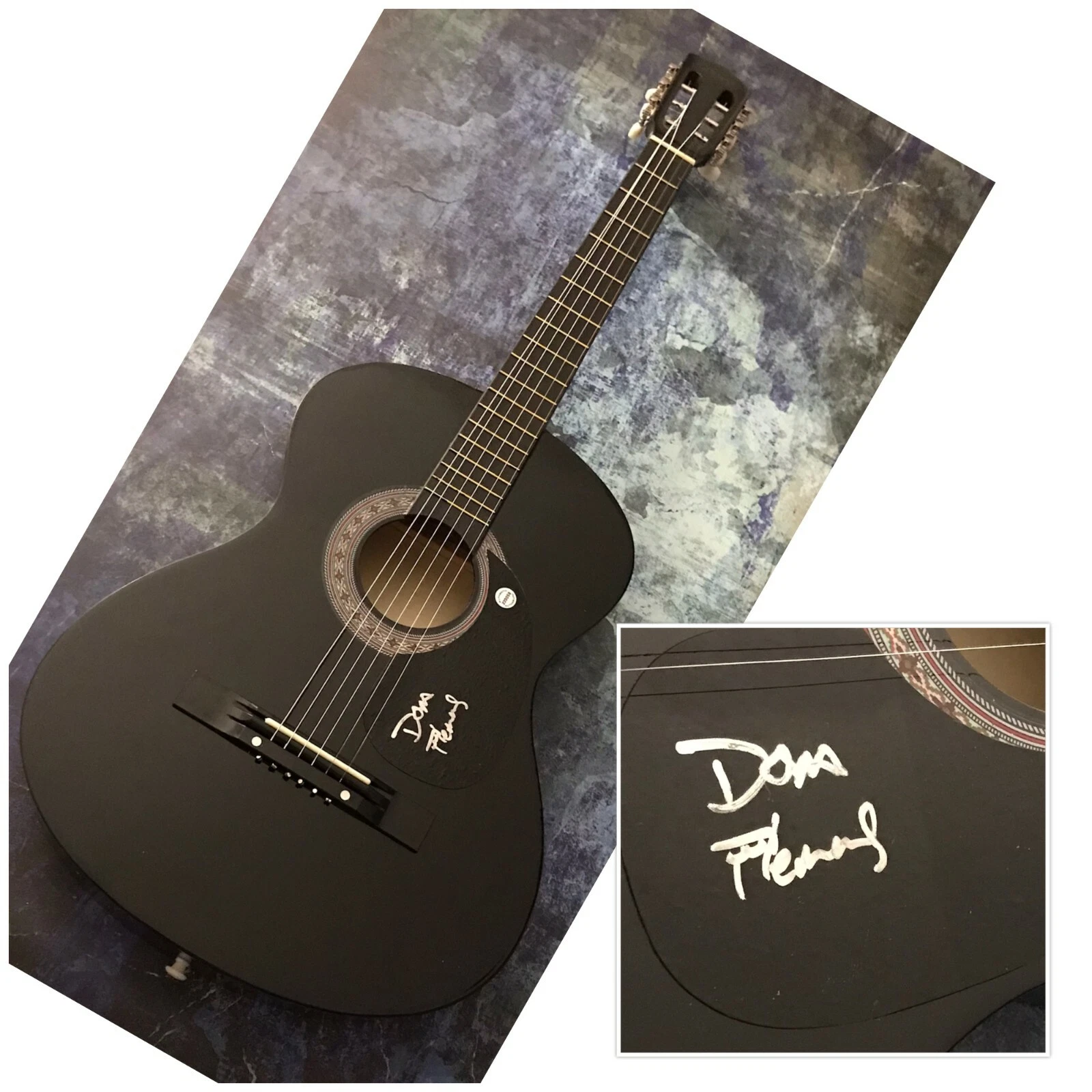GFA Black Cowboys Folk Star * DOM FLEMONS * Signed Acoustic Guitar D1 COA