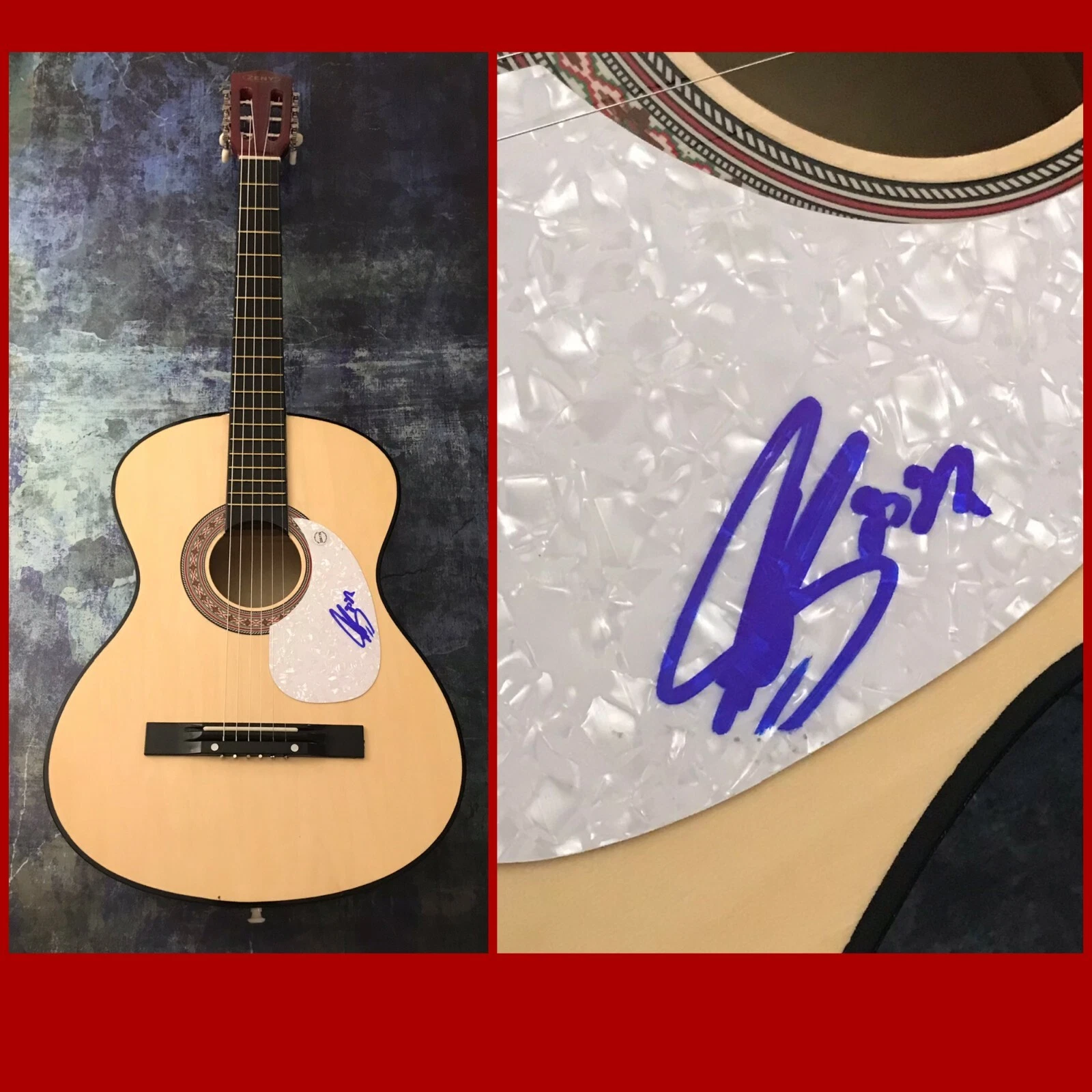 GFA Lonely Drum Star * AARON GOODVIN * Signed Acoustic Guitar PROOF A2 COA