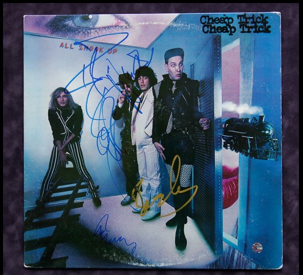 GFA All Shook Up * CHEAP TRICK * Signed Record Album C3 PROOF COA