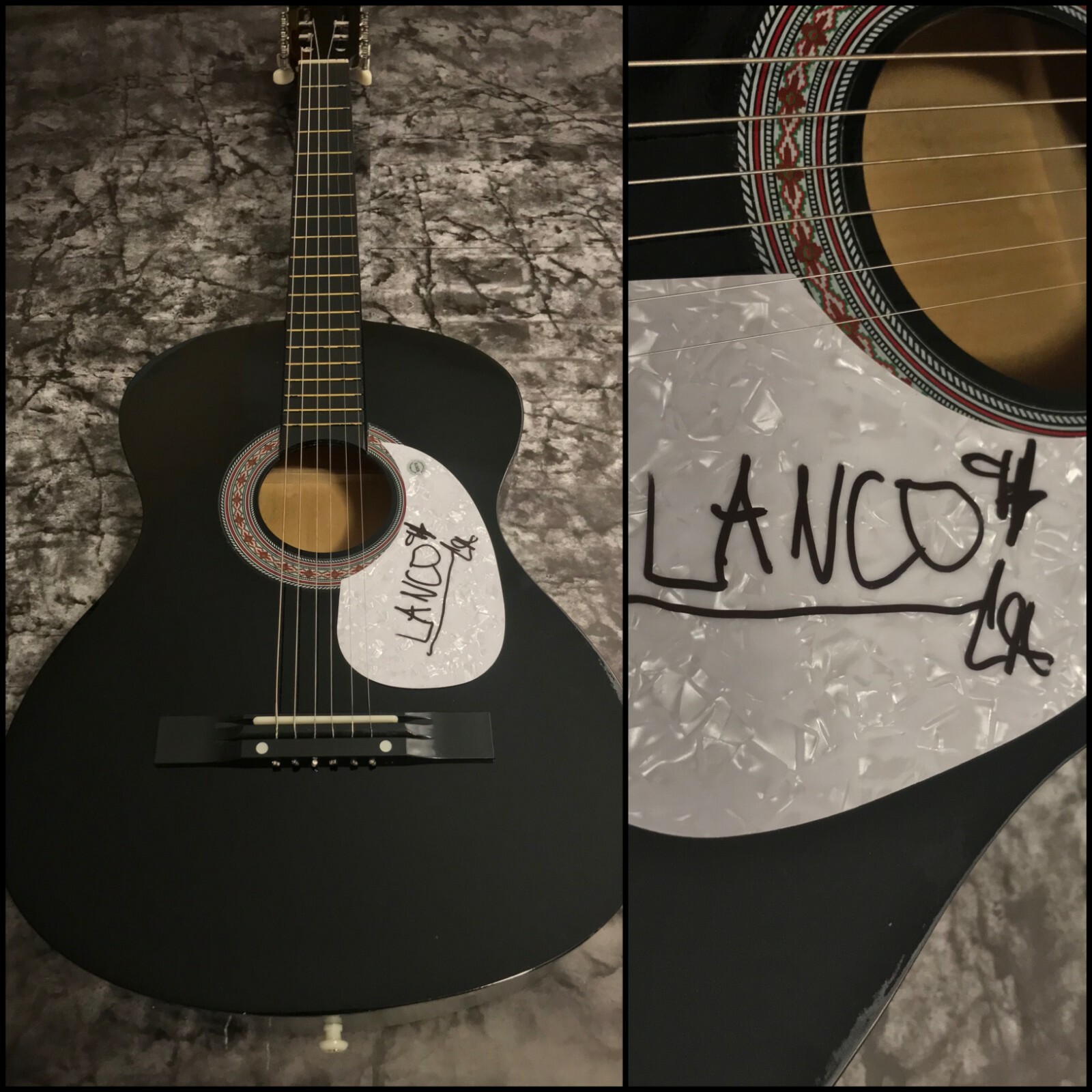 GFA Brandon Lancaster & Chandler * LANCO * Band Signed Acoustic Guitar L1 COA