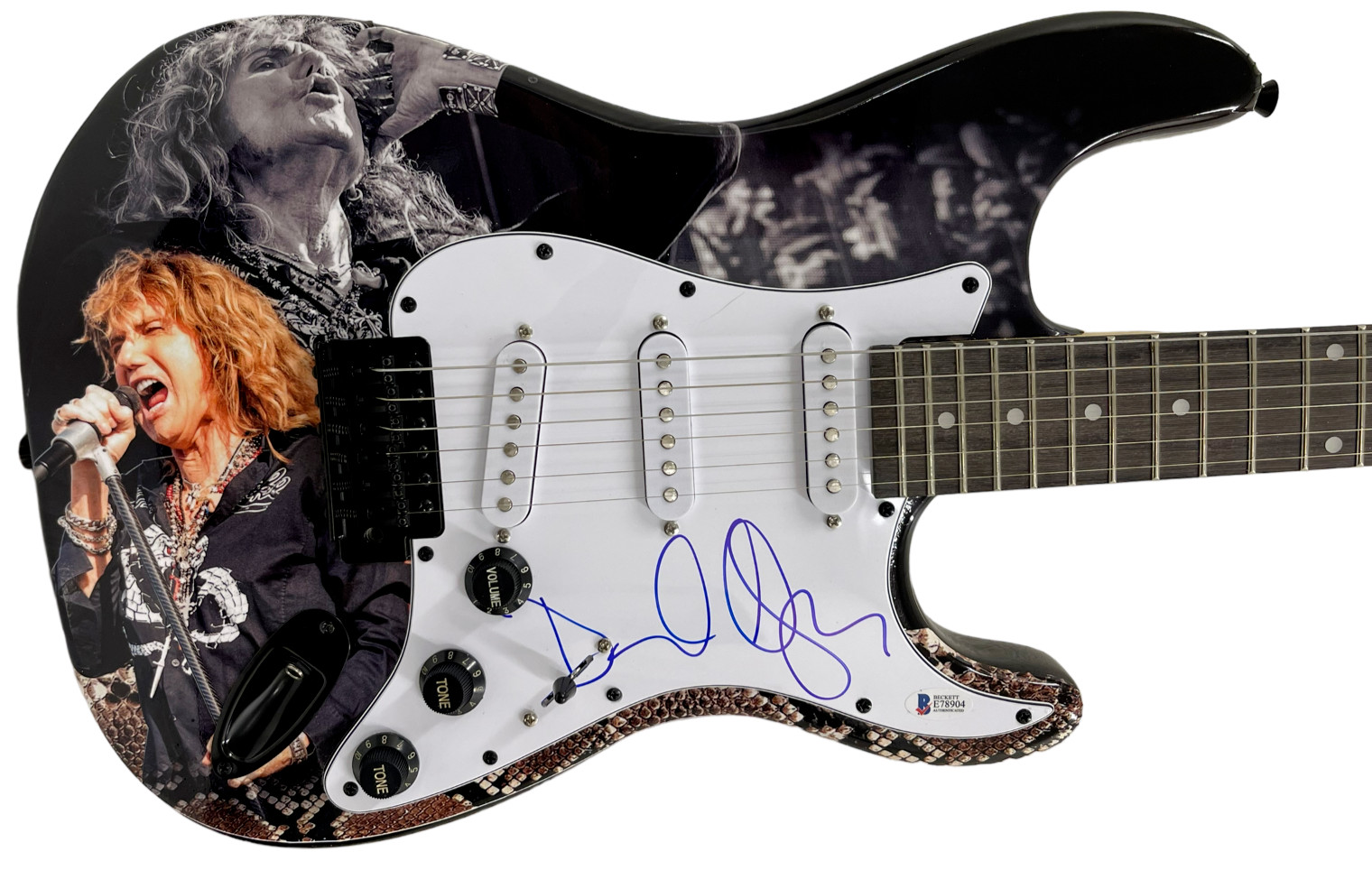 DAVID COVERDALE SIGNED WHITESNAKE FULL SIZE ELECTRIC GUITAR AUTOGRAPH BECKETT