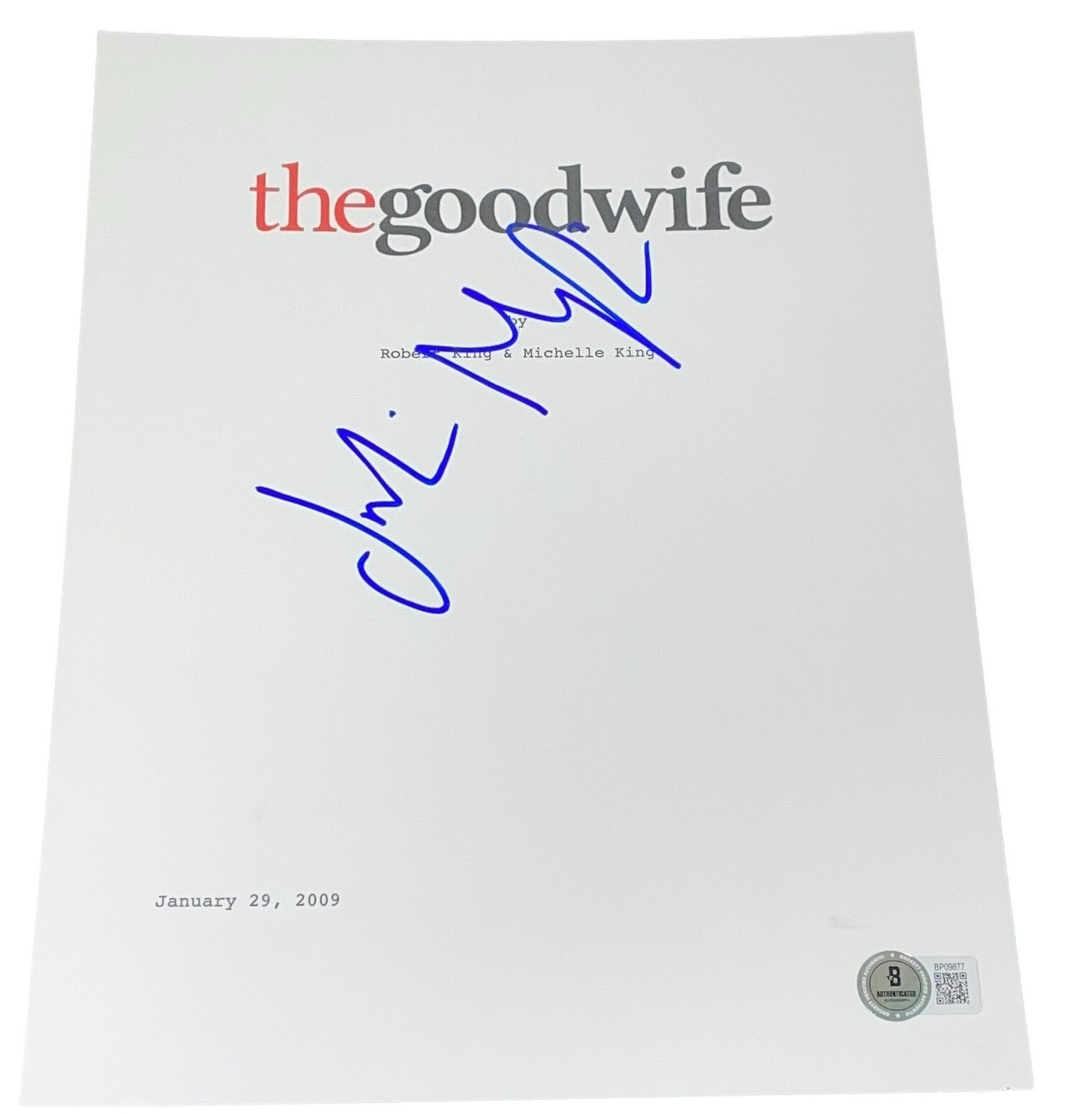 Julianna Margulies Signed Autograph The Good Wife Pilot Full Episode Script BAS