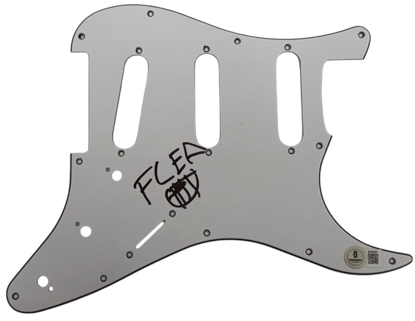 Flea Signed Stratocaster Pickguard Red Hot Chili Peppers Guitar Auto Beckett