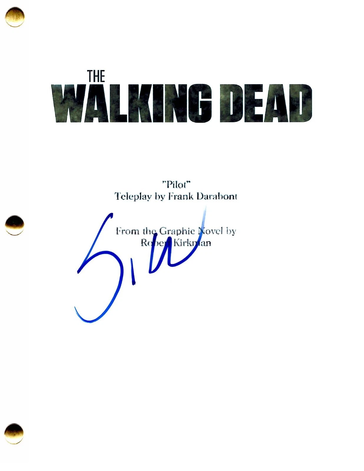 Scott Wilson Signed Walking Dead Pilot Script Hershel Authentic Autograph