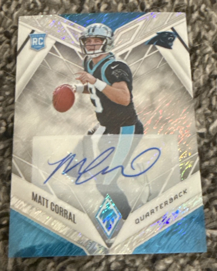 2022 Panini Phoenix #102 MATT CORRAL White Shimmer 1/1 RC PANTHERS OLE MISS