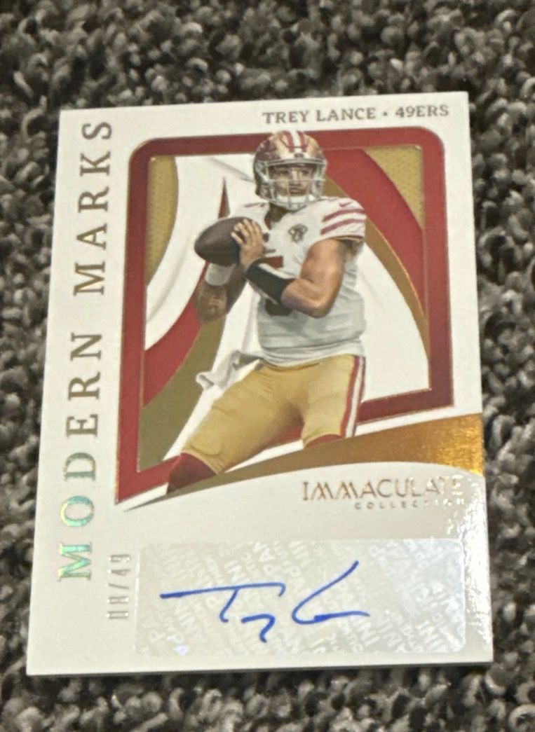 2022 PANINI IMMACULATE COLLECTION MODERN MARKS TREY LANCE 49ERS 8/49