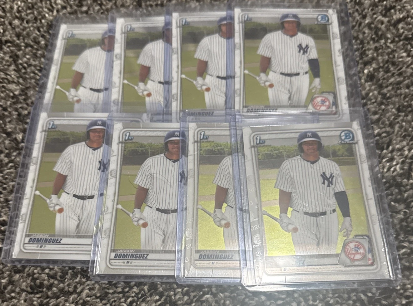 (8) JASSON DOMINGUEZ 2020 1ST BOWMAN CHROME PROSPECT ROOKIE RC NEW YORK YANKEES COLLECTIBLE MEMORABILIA