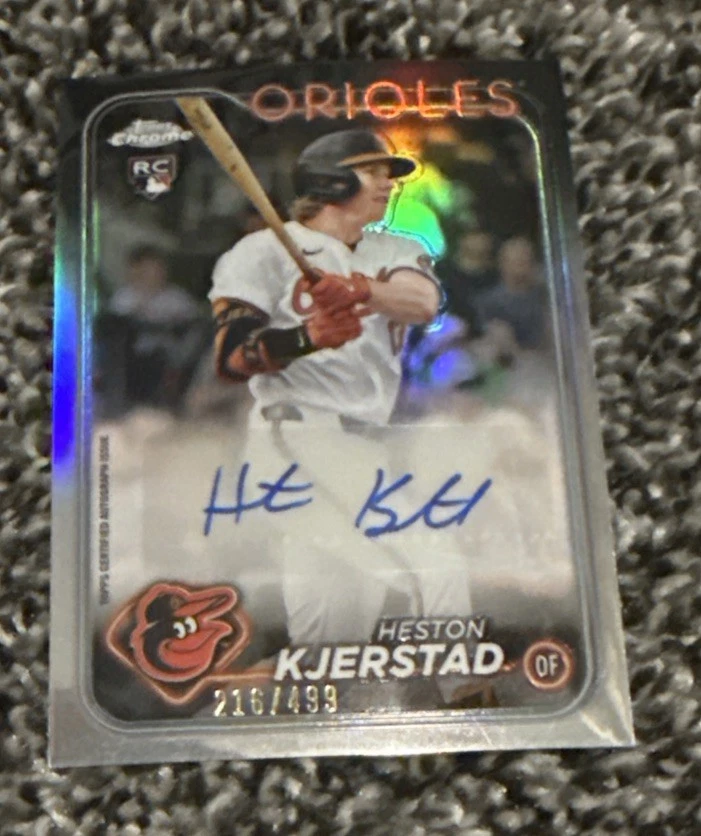 2024 Topps Chrome Update HESTON KJERSTAD 050/499 RC Auto Refractor SP #AC-HK