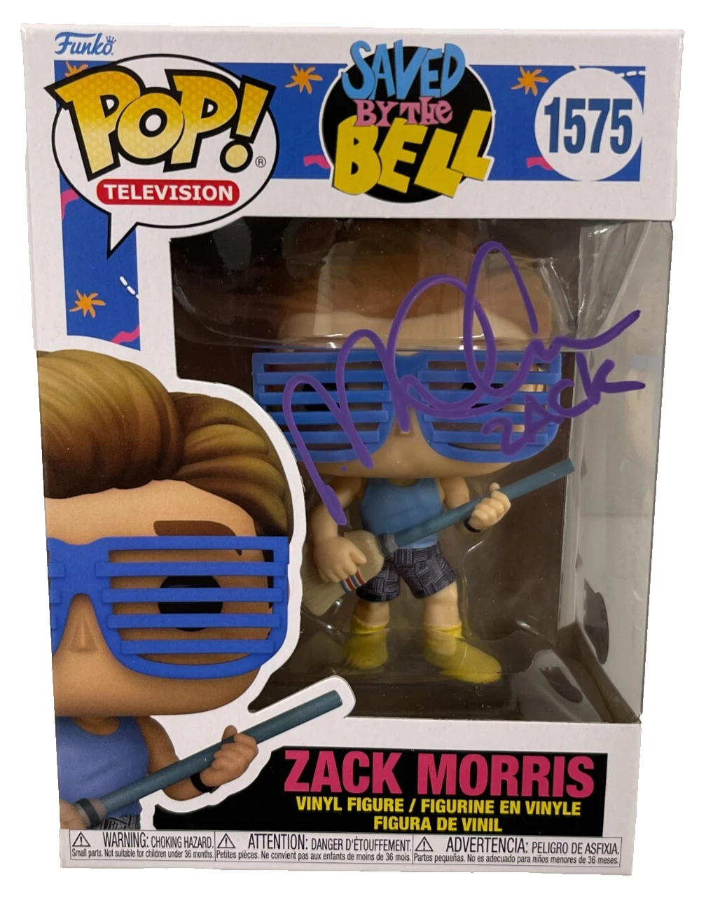 Mark-Paul Gosselaar Signed Zack Morris Funko Saved by the Bell Autograph Beckett