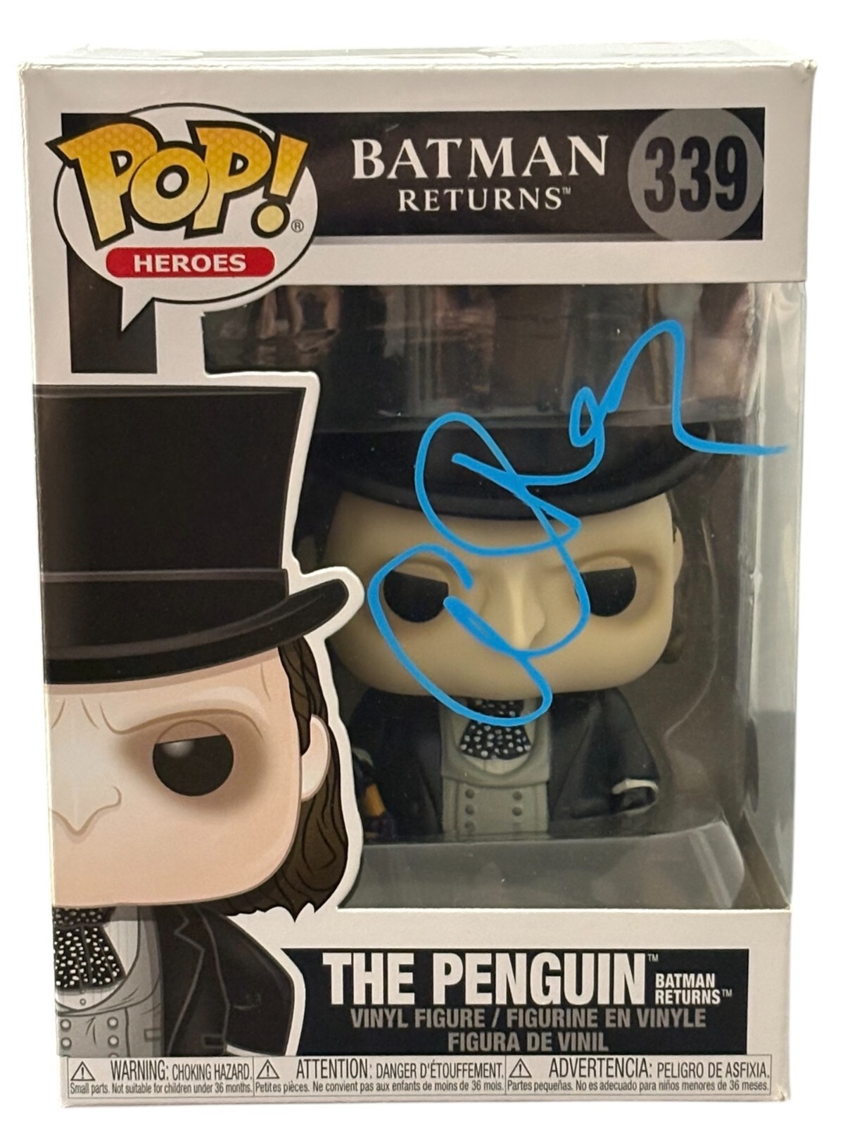 DANNY DEVITO SIGNED AUTOGRAPH BATMAN RETURNS FUNKO POP 339 PENGUIN BECKETT BAS COLLECTIBLE MEMORABILIA