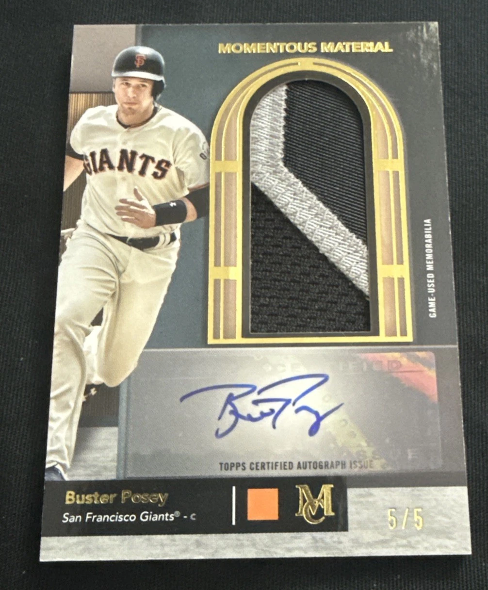 2024 Topps Museum Collection Buster Posey Momentous Material Auto 5/5 #MMJPA-BP