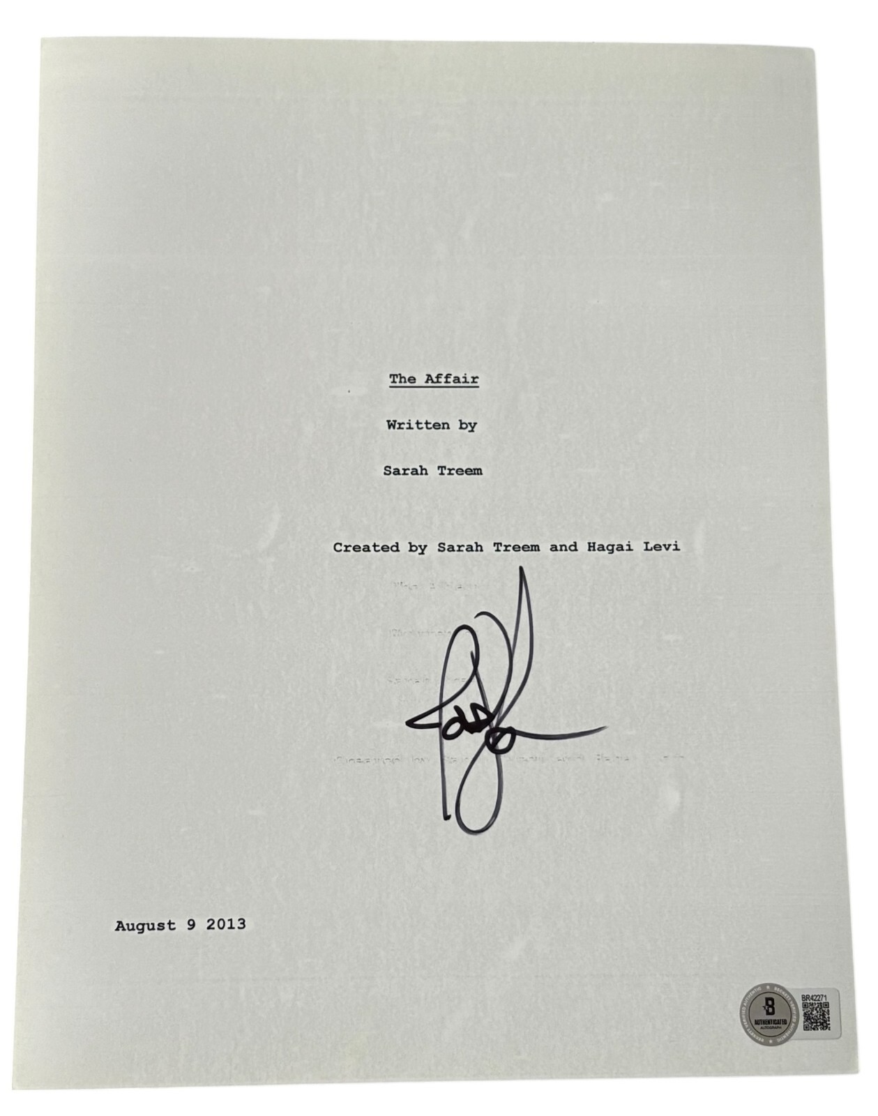 Josh Jackson Signed Autograph The Affair Pilot Full TV Script Episode Beckett