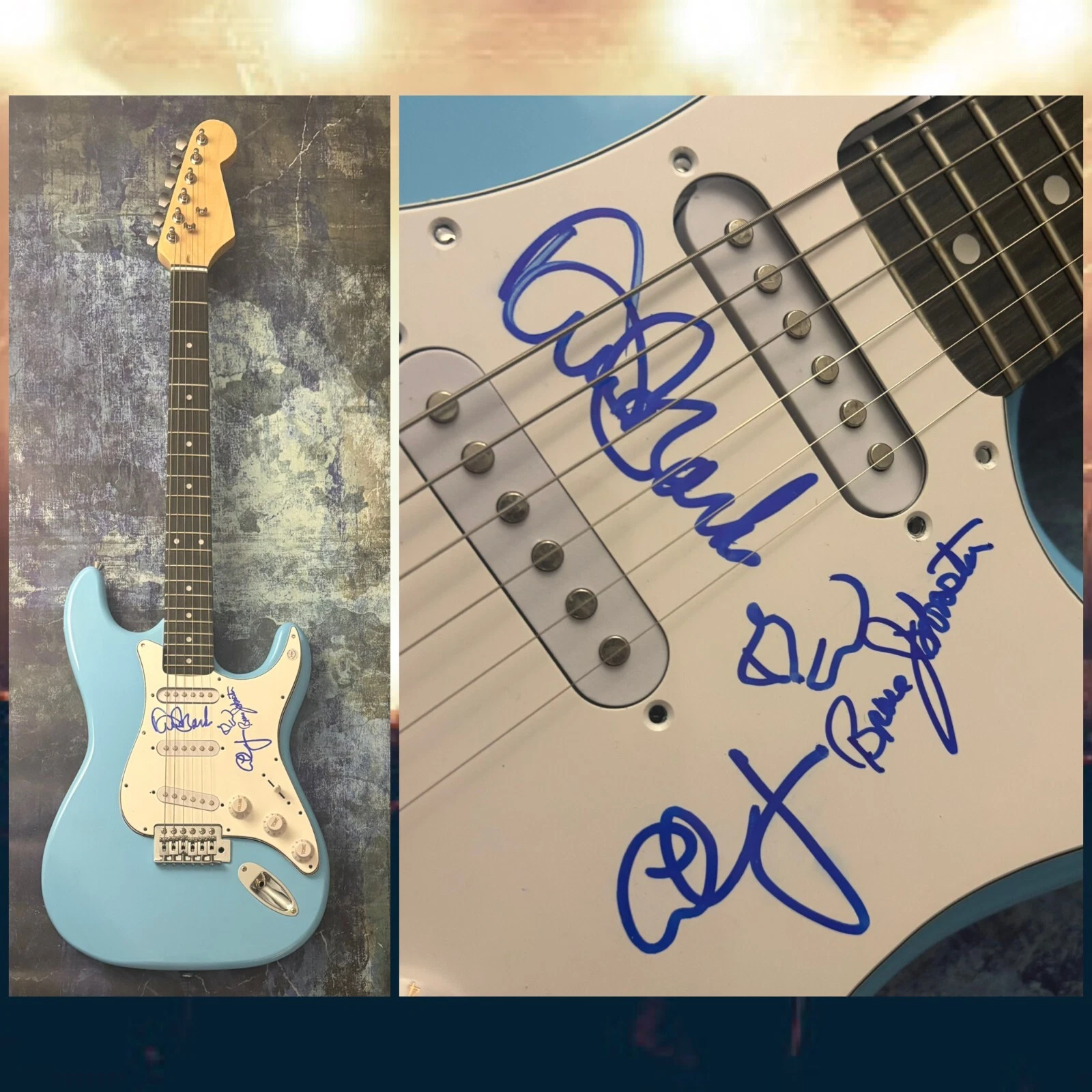 GFA Brian Wilson x4 Band  * THE BEACH BOYS *  Signed Electric Guitar B3 COA