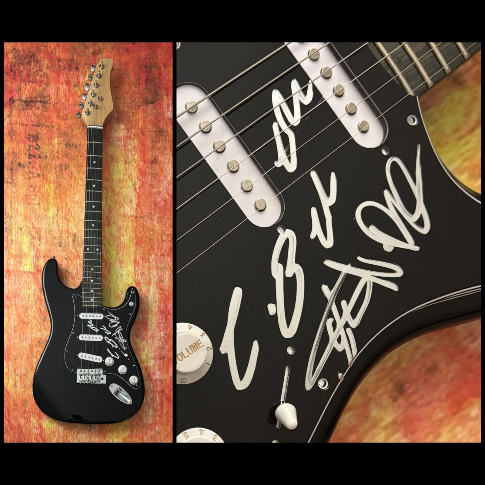 GFA  Campbell Burns x4 Band  * VACATIONS *  Signed Electric Guitar COA