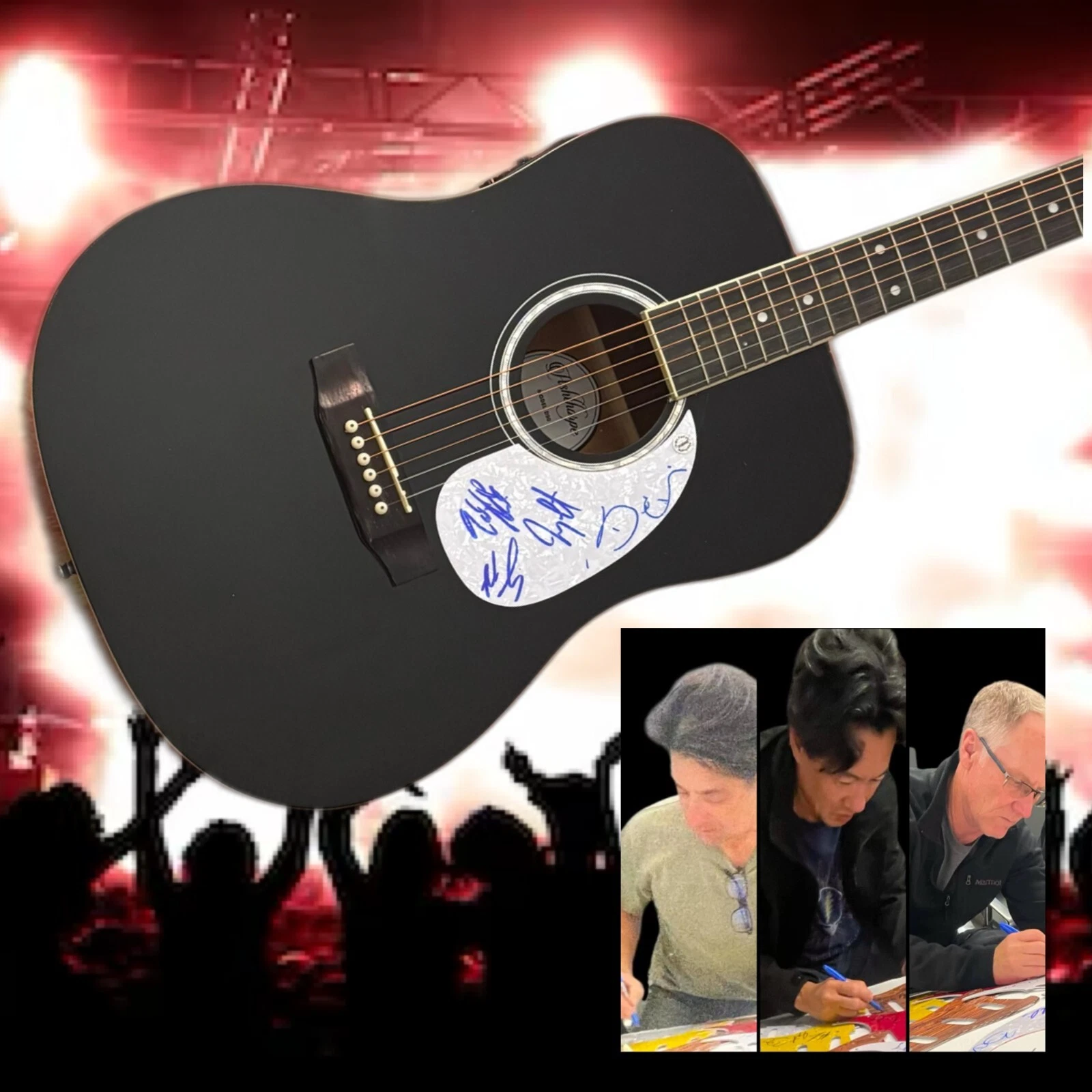 * BIG HEAD TODD AND THE MONSTERS *  Band Signed Acoustic Guitar PROOF GFA COA