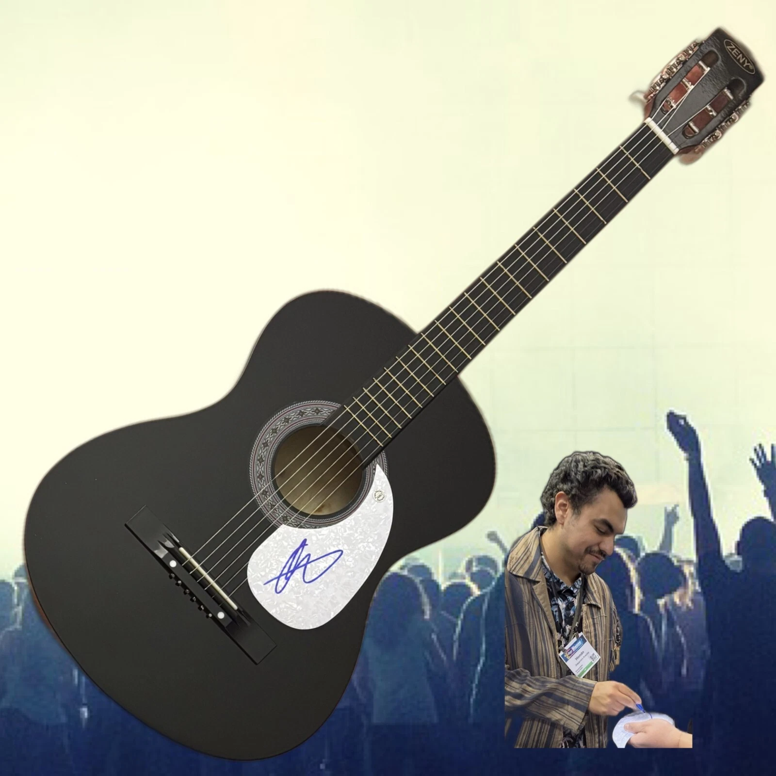 GFA American Ido Star  * ALEJANDRO ARANDA *  Signed Acoustic Guitar PROOF COA