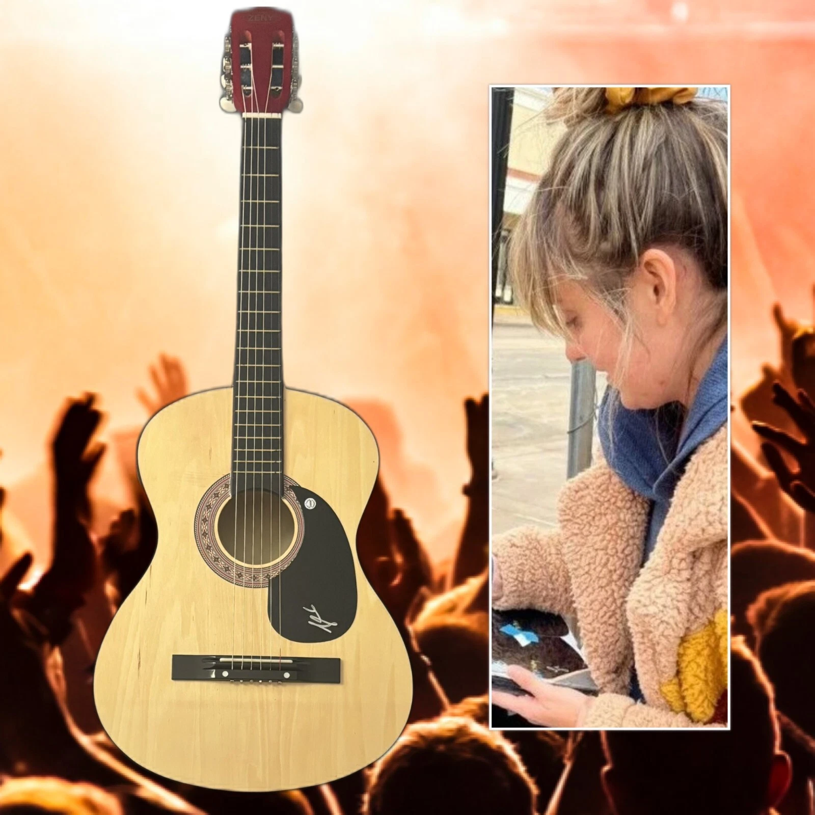 GFA Heart Like a Truck  * LAINEY WILSON *  Signed Acoustic Guitar PROOF COA