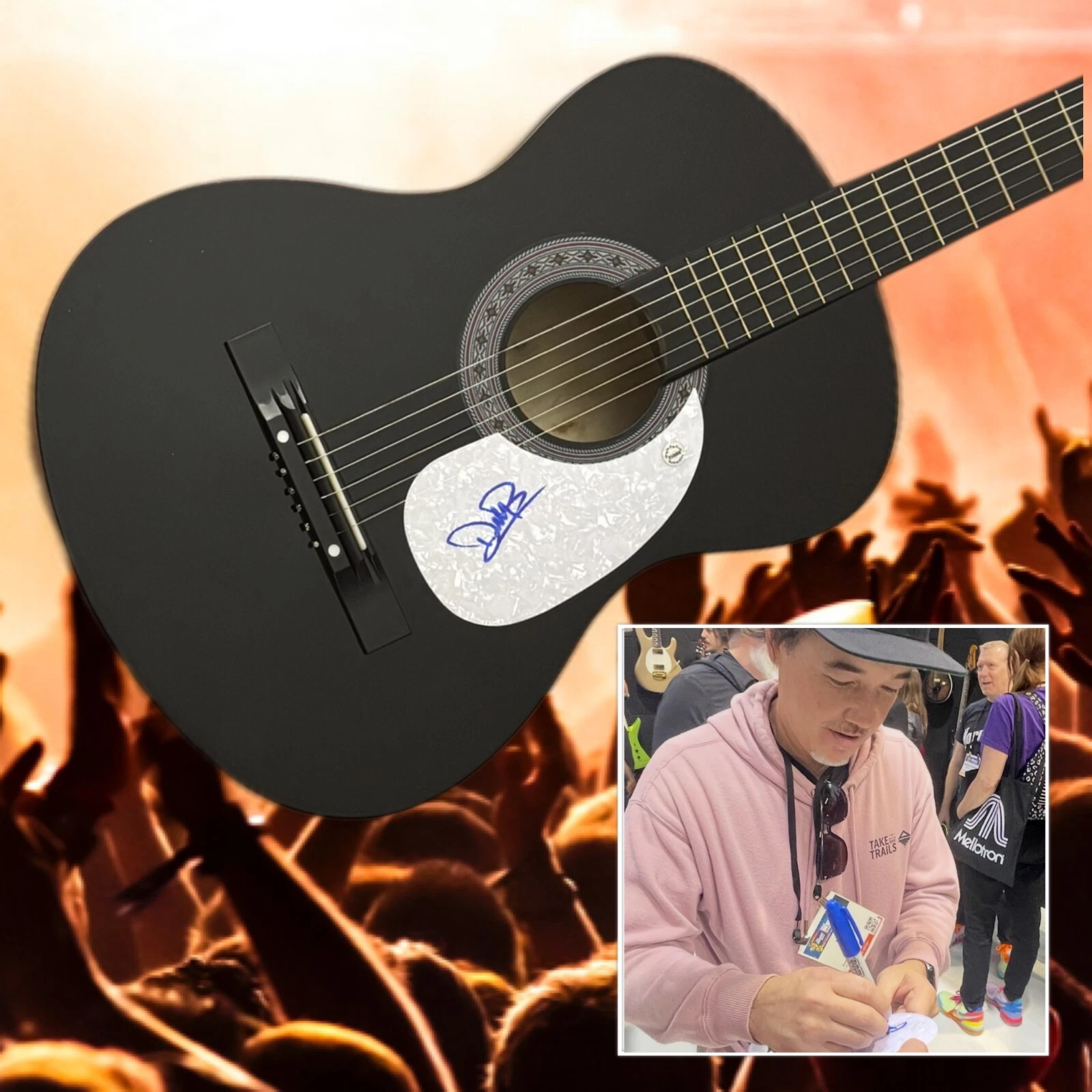 GFA  Hoobastank Band Singer  * DOUG ROBB *  Signed Acoustic Guitar PROOF COA