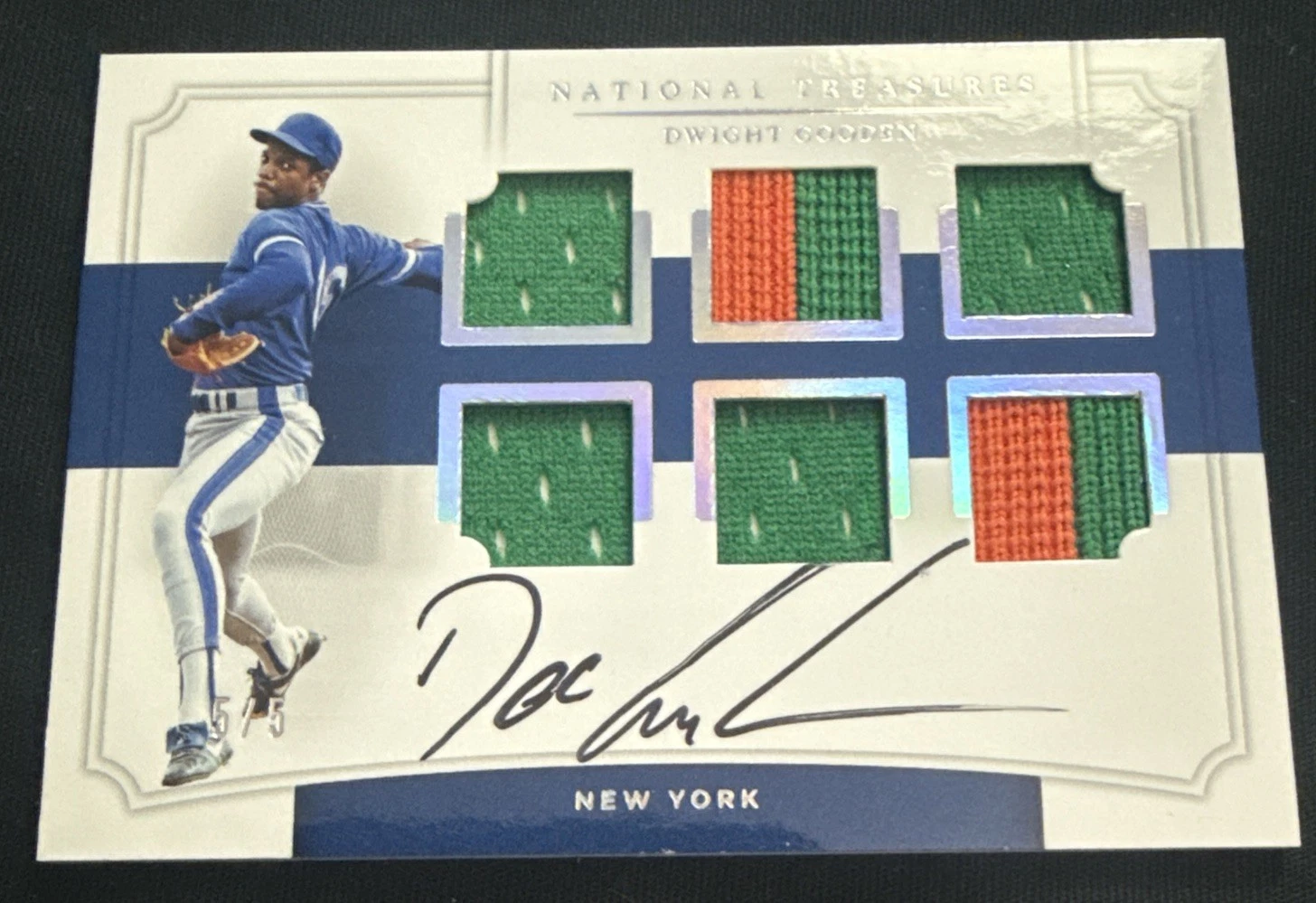 Dwight Gooden # SSS-DG - 2017 National Treasures - Six Swatch Signatures 5/5 SSP